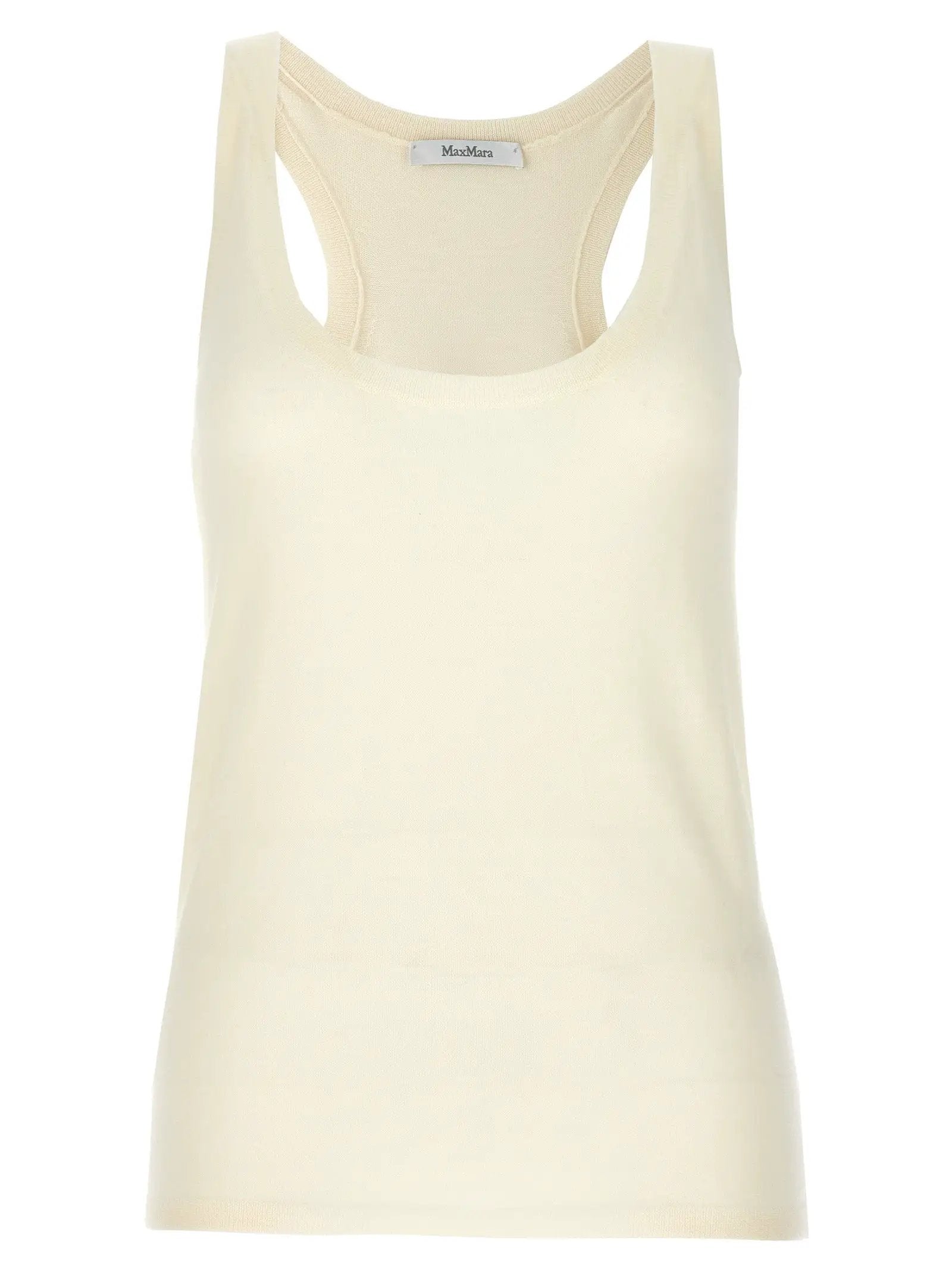 Max Mara White Cashmere Tank Tops