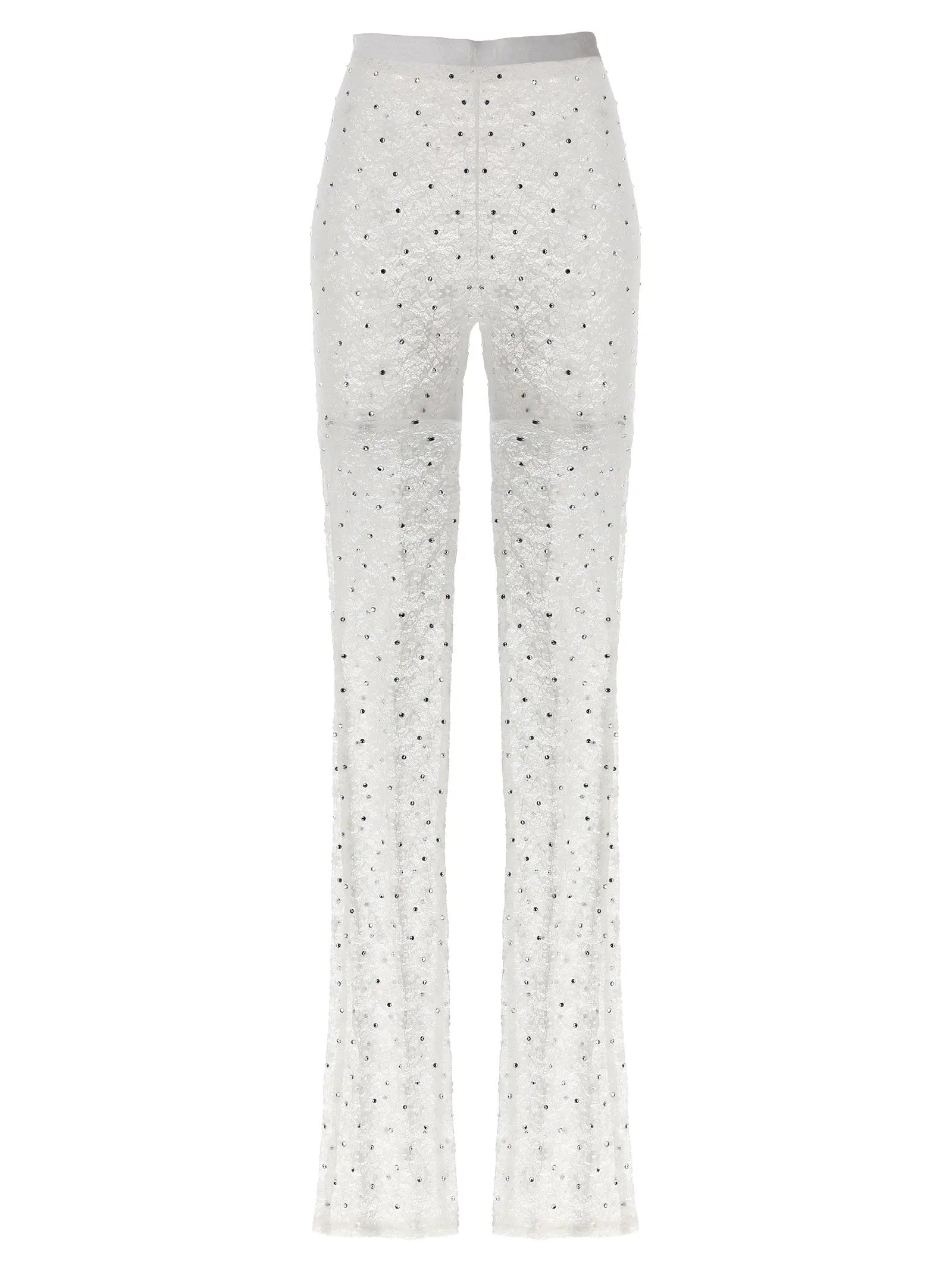 Alessandra Rich White Polyamide Leggings