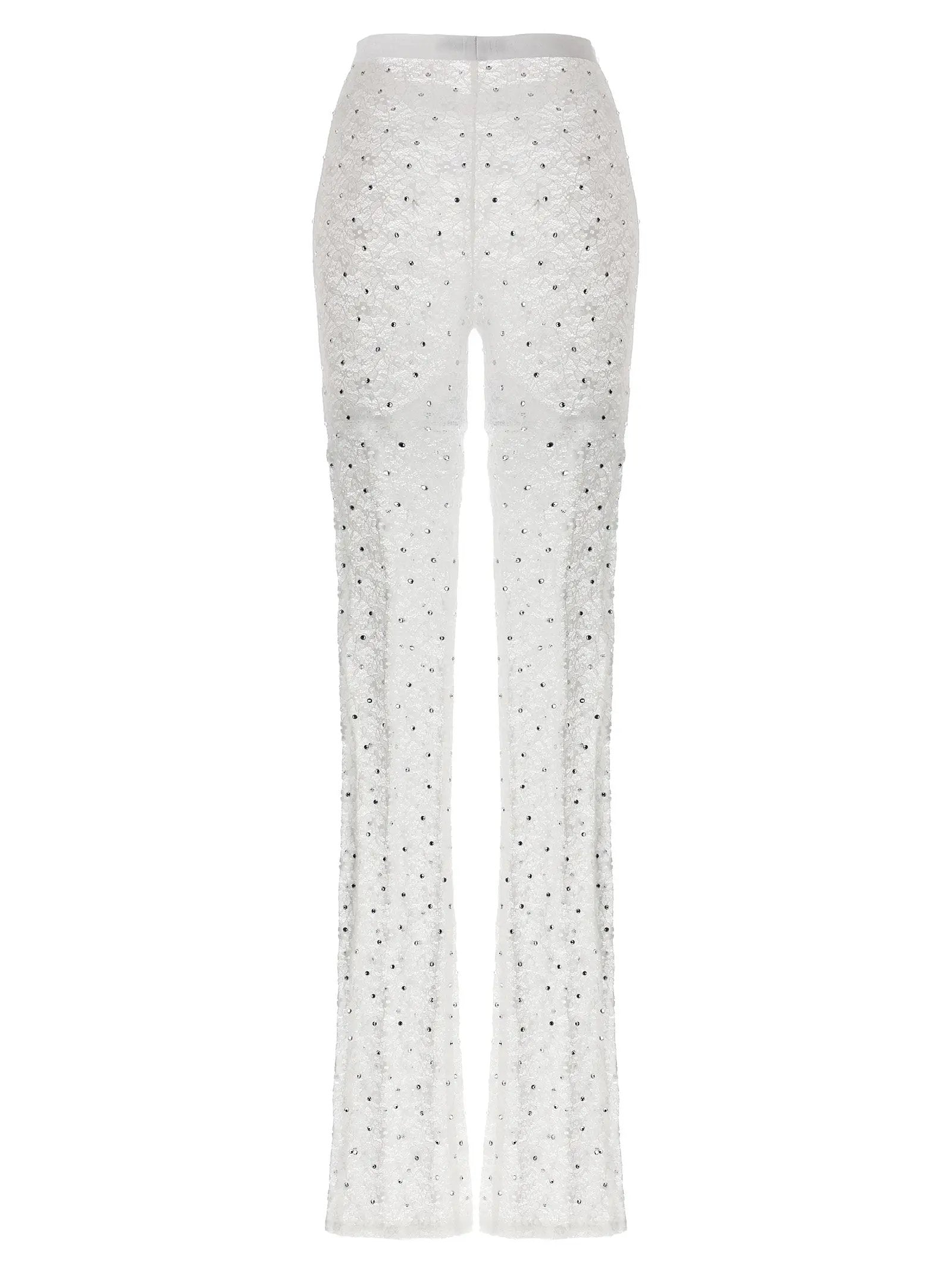 Alessandra Rich White Polyamide Leggings