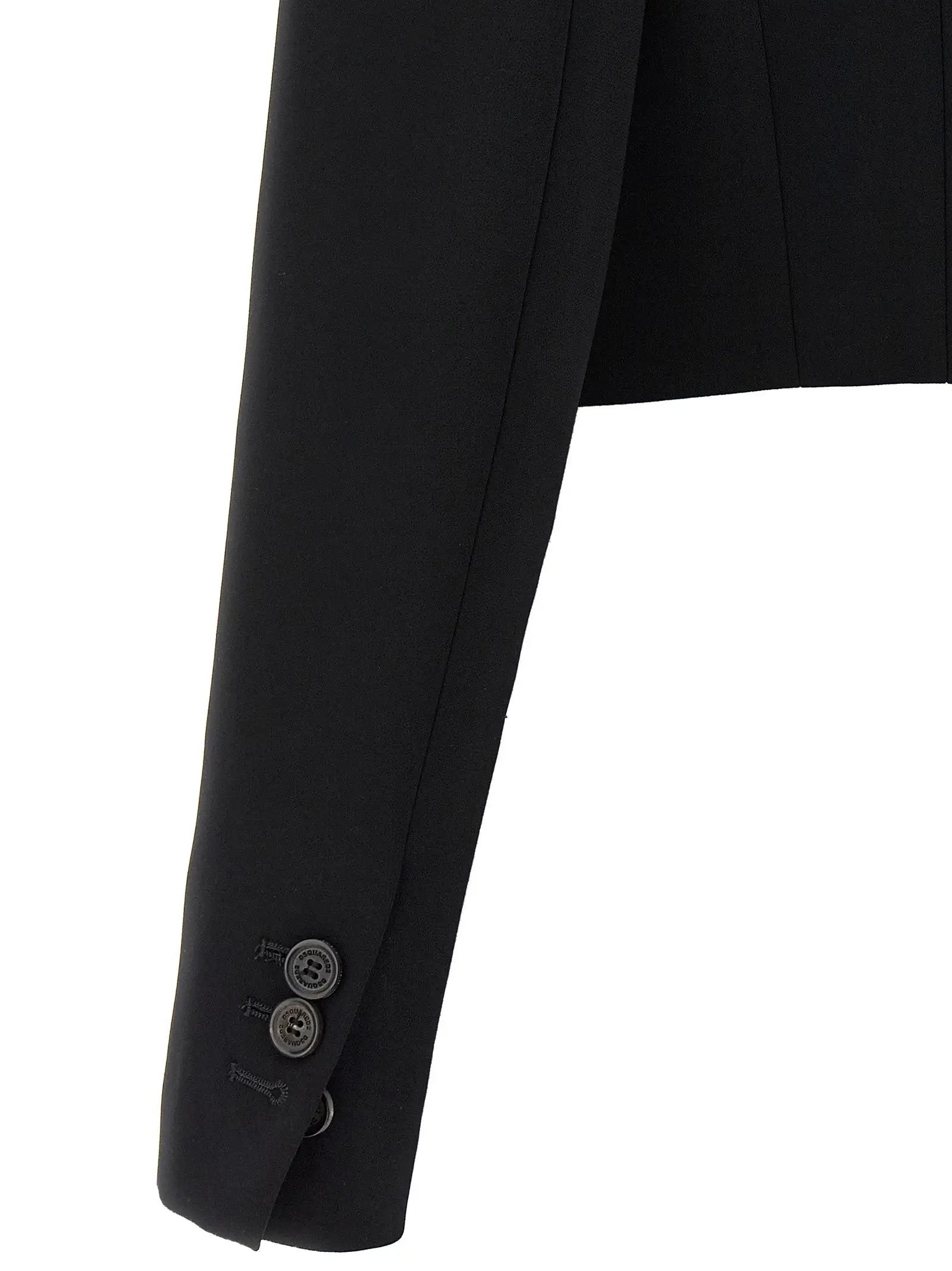 Dsquared² Black Polyester Full-Length Jacket