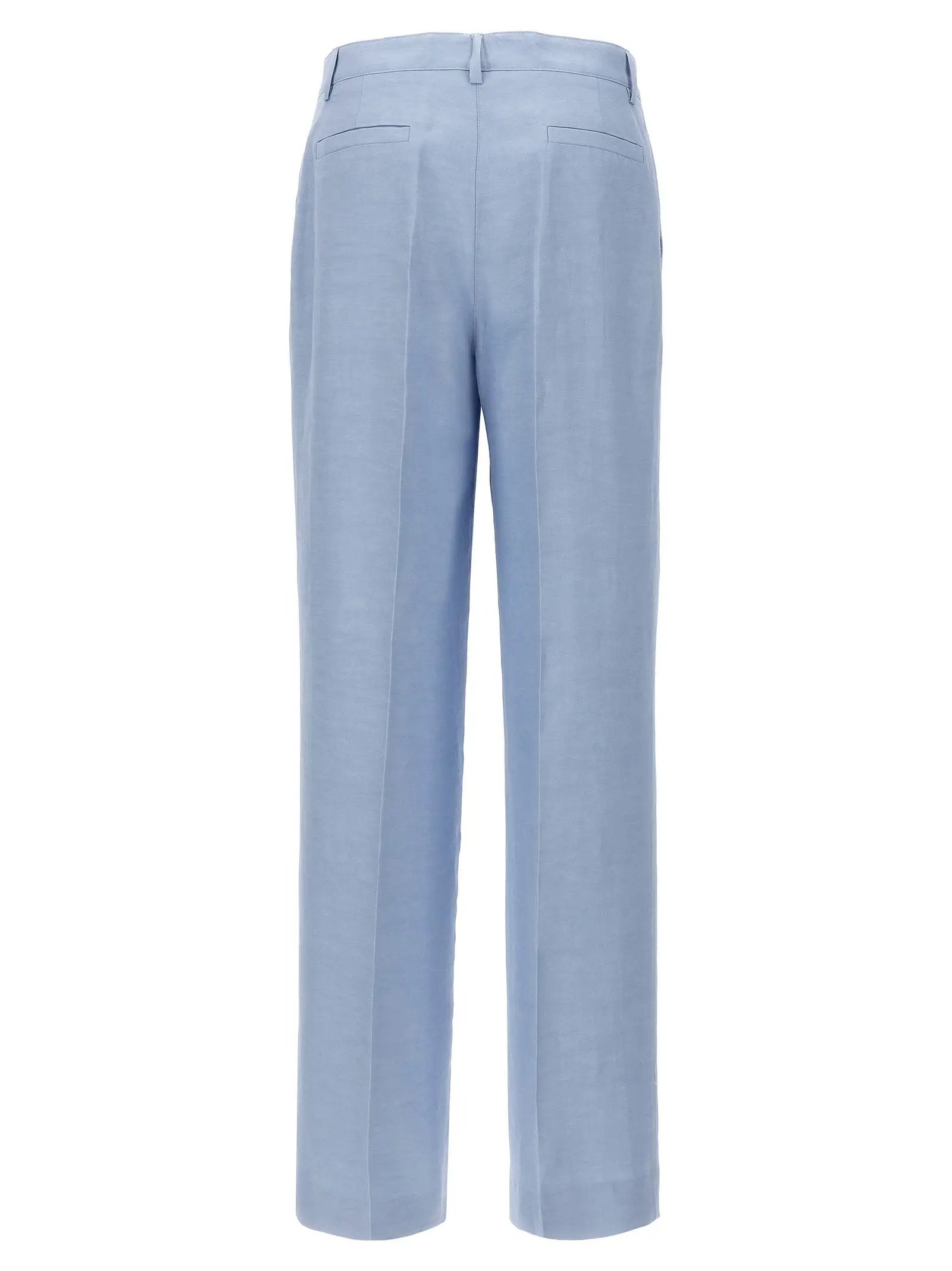 P.A.R.O.S.H. Blue Viscose Casual Pants