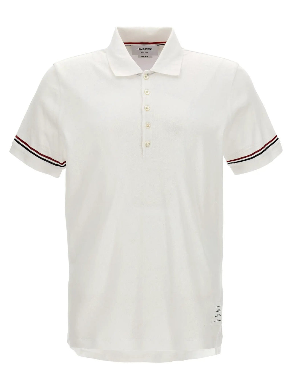 Thom Browne White Cotton Polo Shirt
