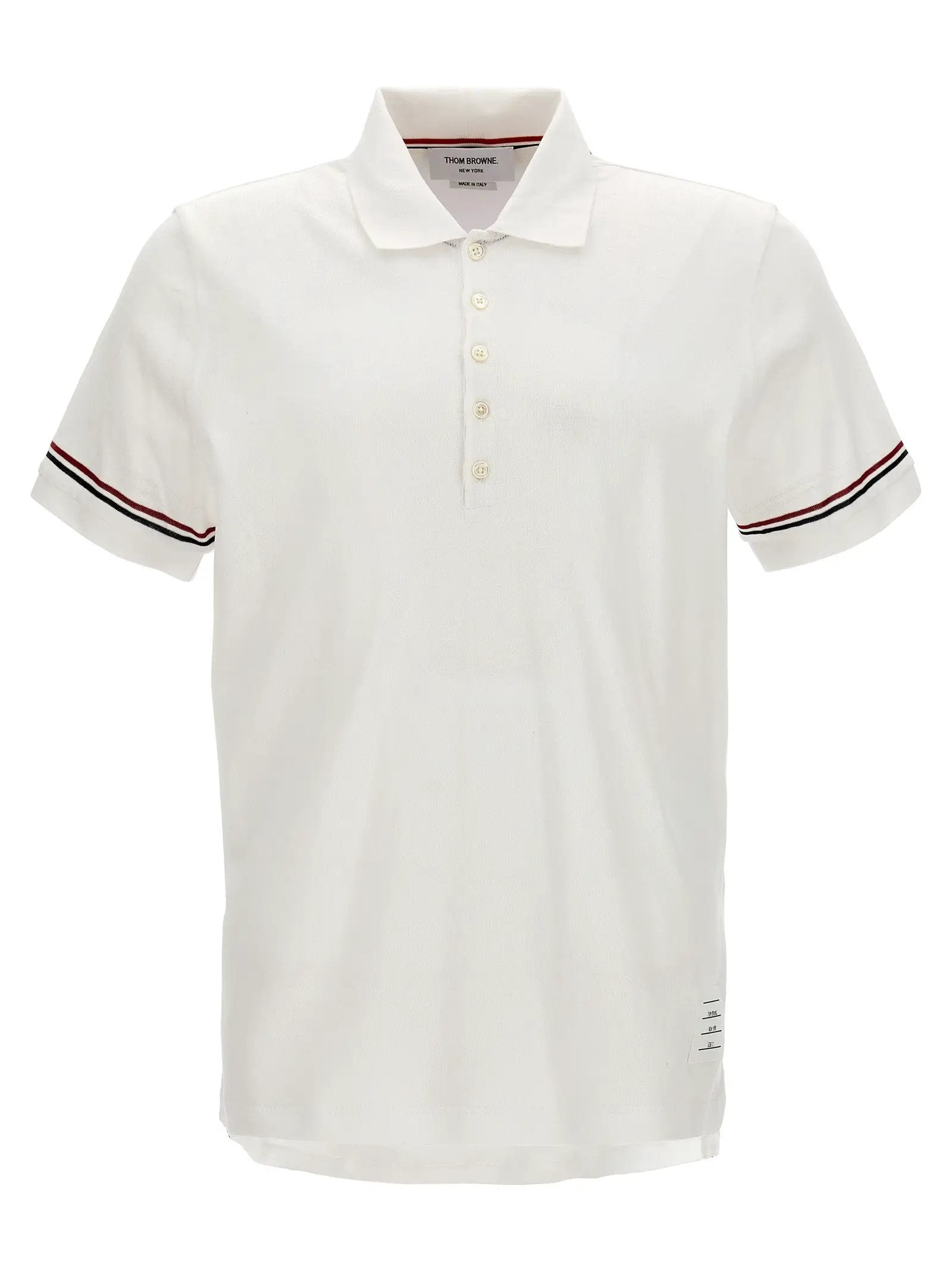 Thom Browne White Cotton Polo Shirt