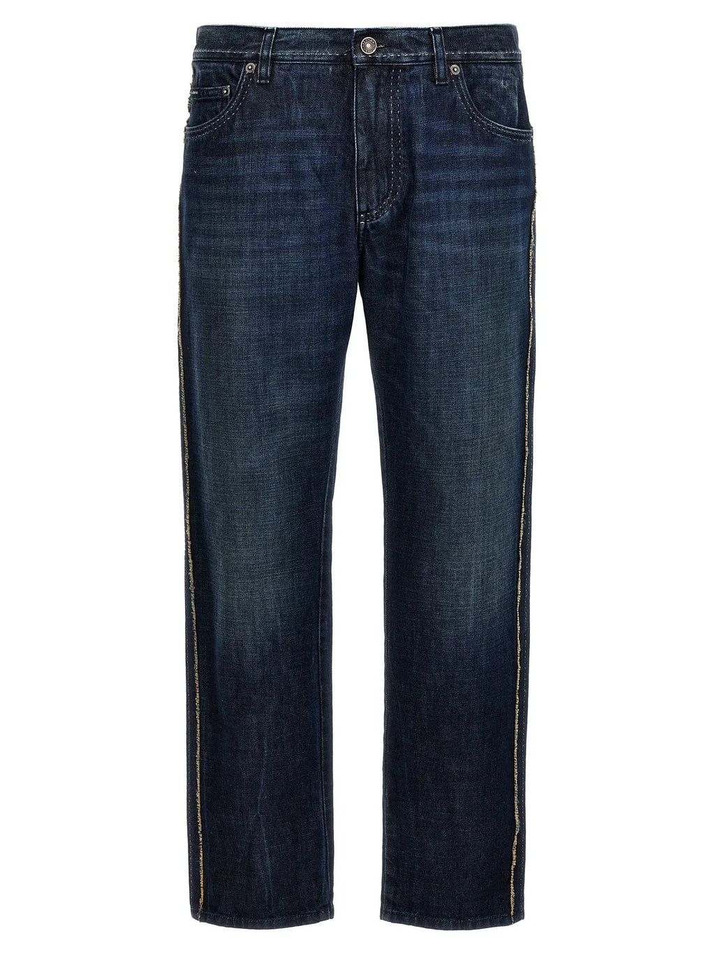 Dolce & Gabbana Blue Cotton Skinny Jeans