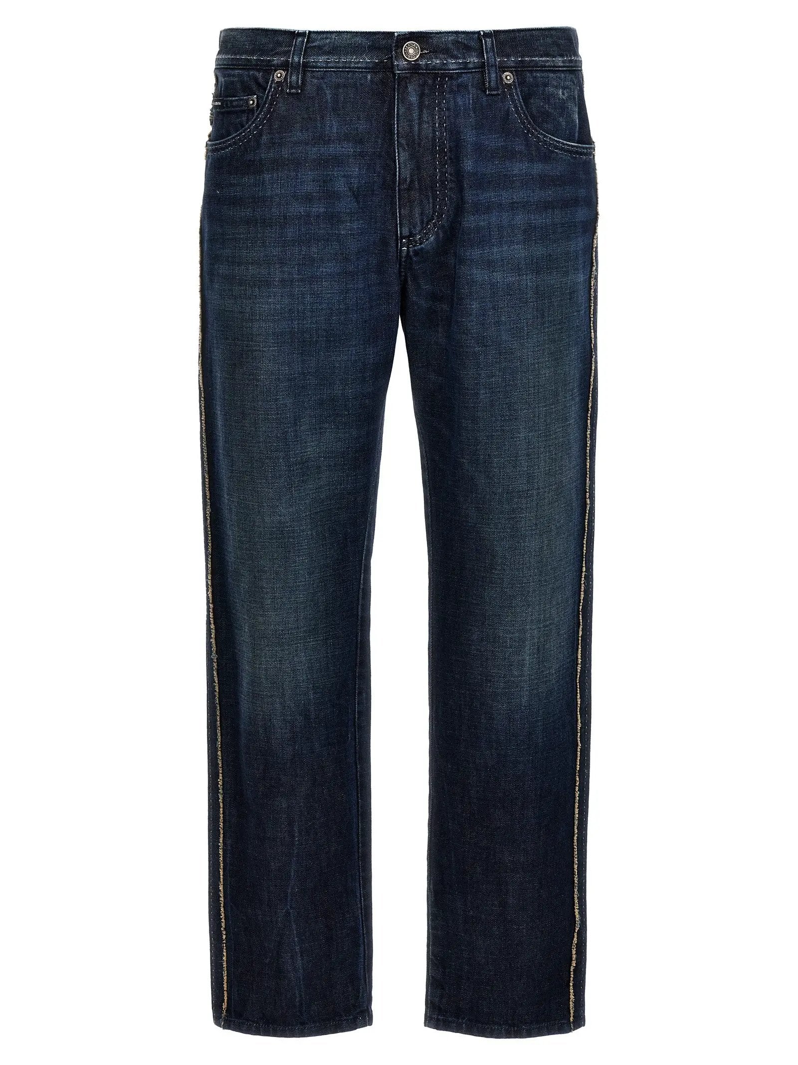 Dolce & Gabbana Blue Cotton Skinny Jeans