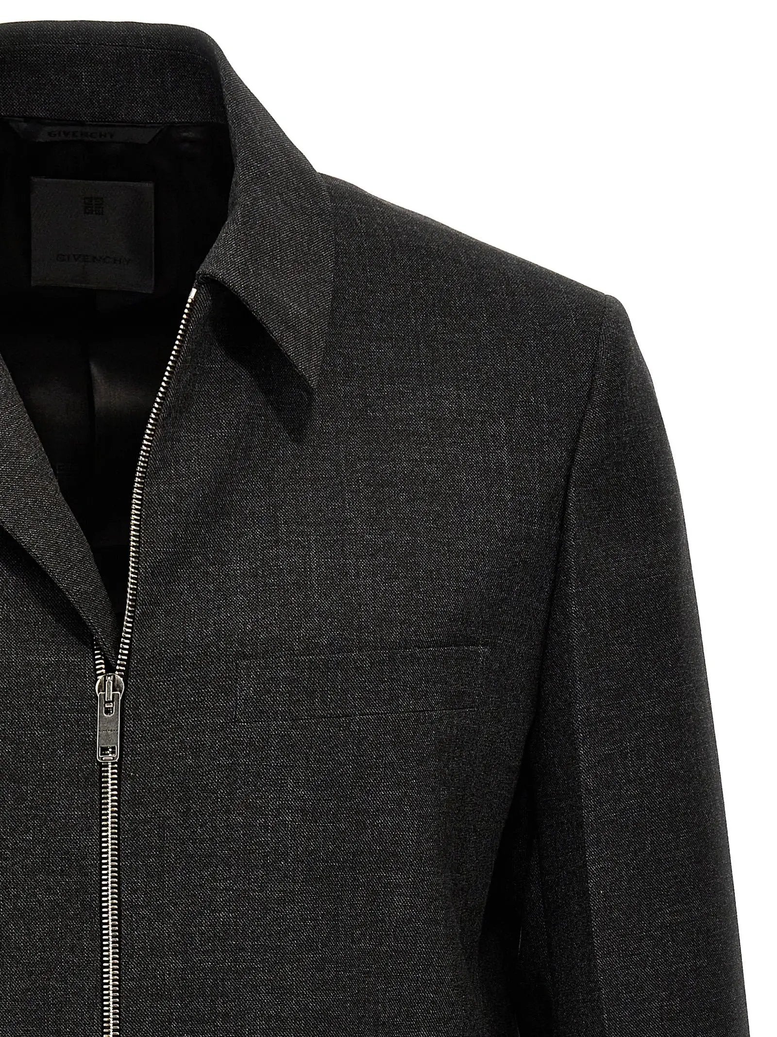 Givenchy Gray Virgin Wool Jacket