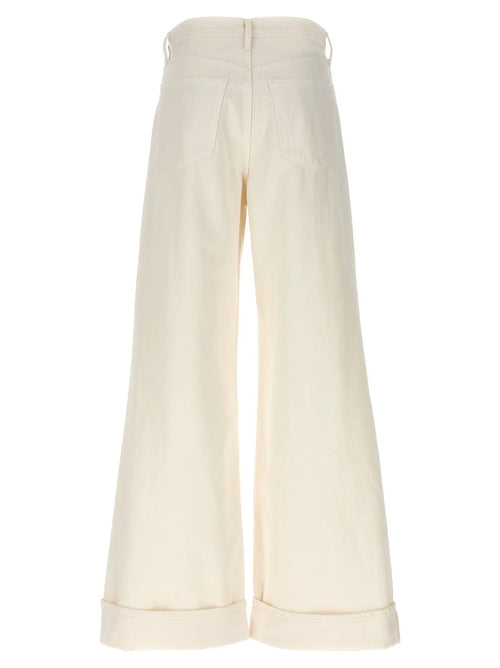 Jean taille haute en coton blanc Agolde