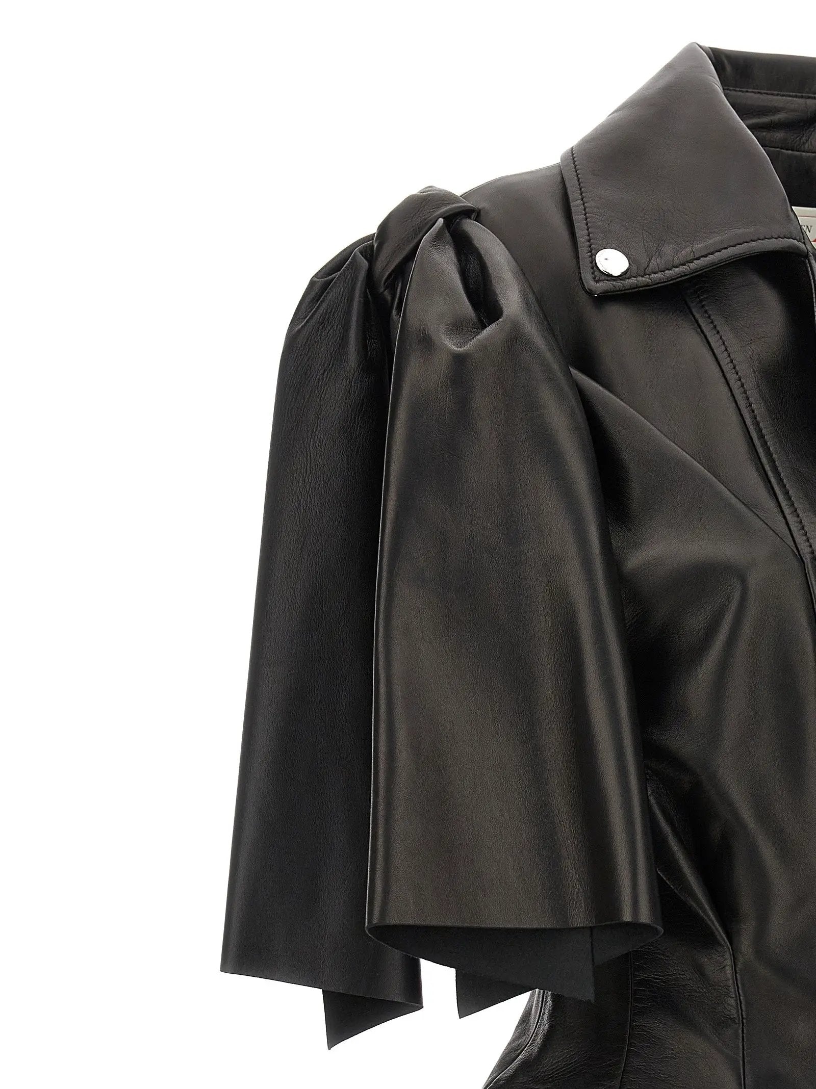 Alexander McQueen Black Lamb Leather Sleeveless Jacket