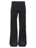 Balenciaga Black Cotton Flared Jeans