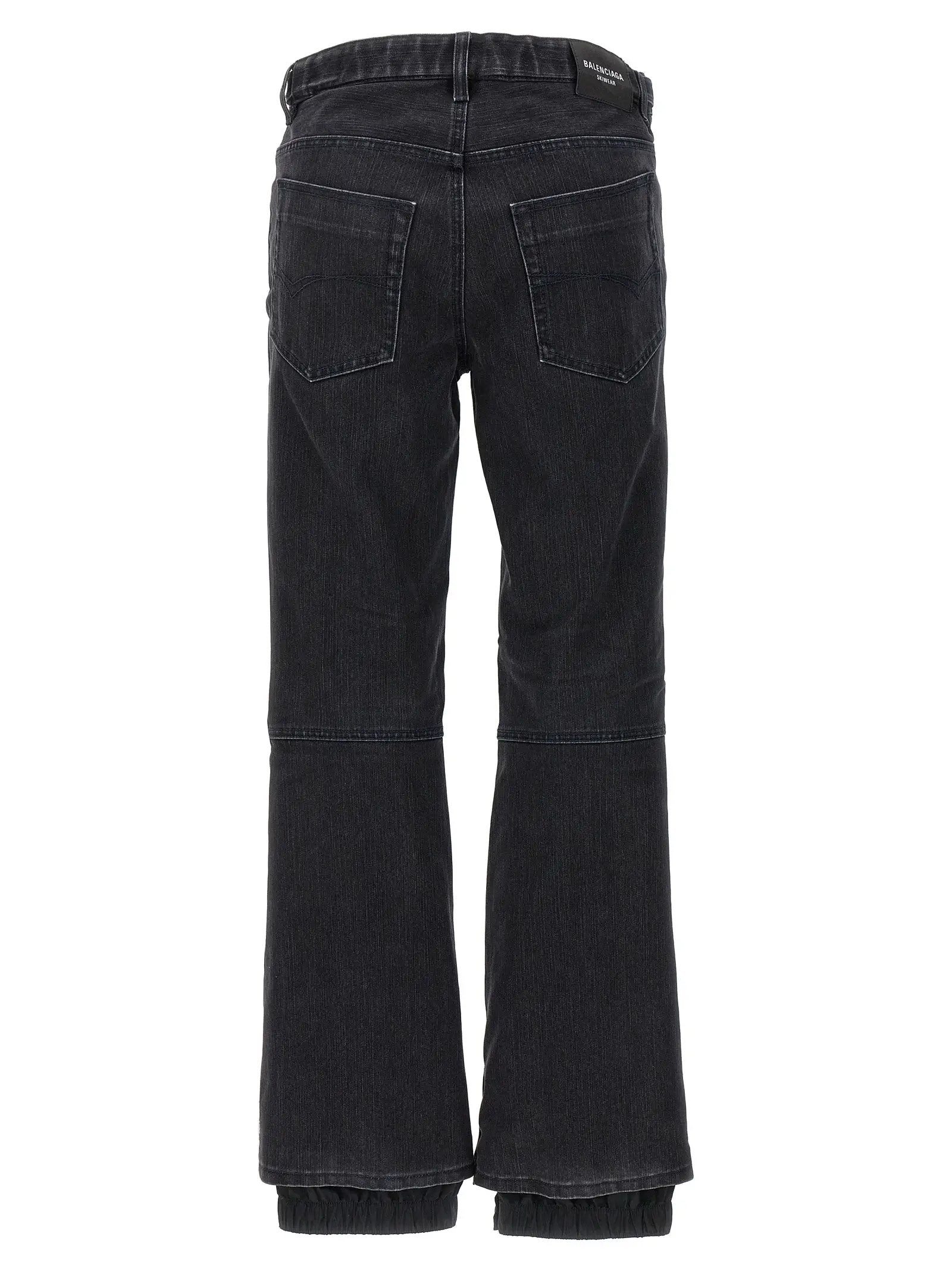 Balenciaga Black Cotton Flared Jeans