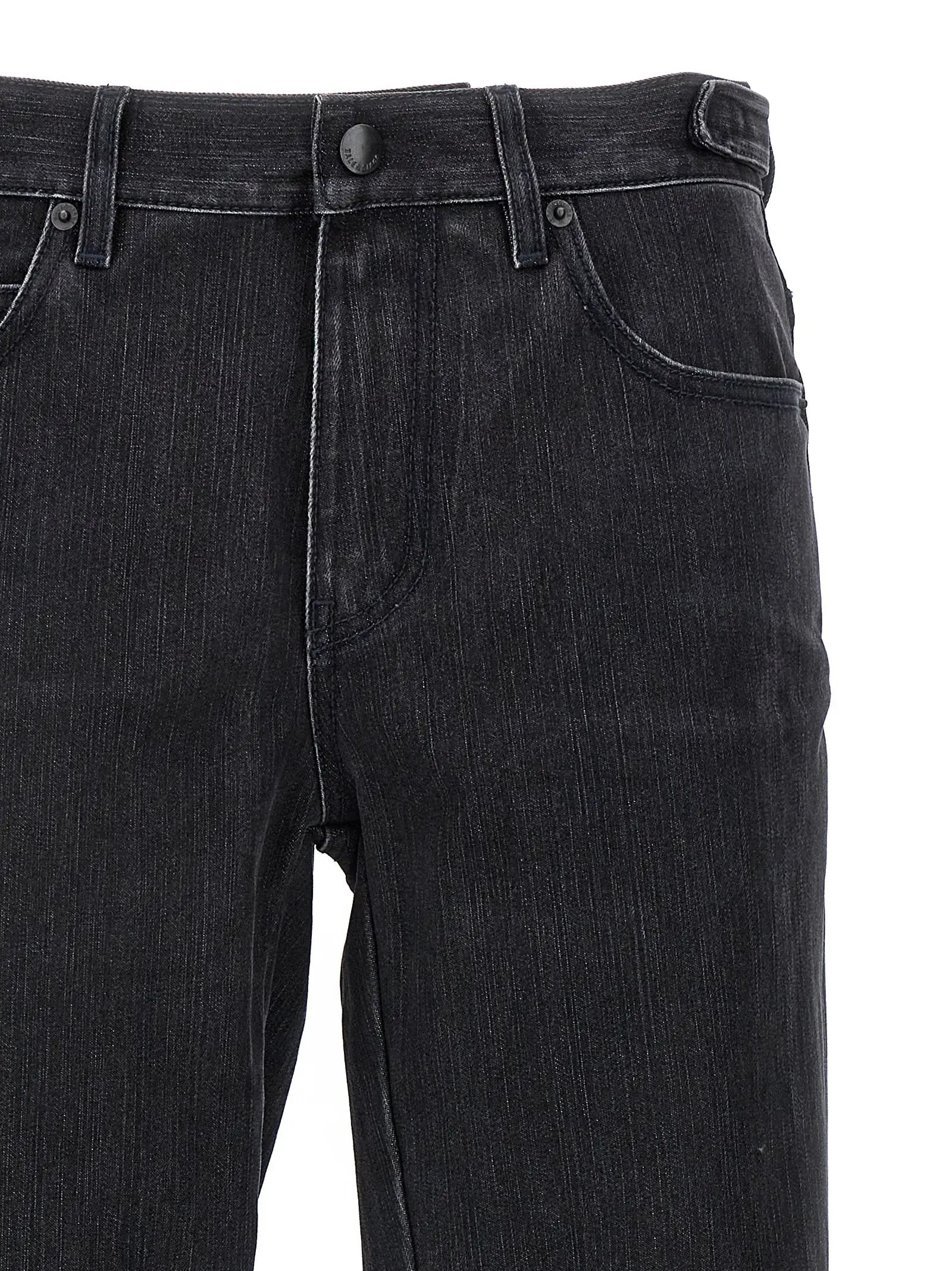 Balenciaga Black Cotton Flared Jeans