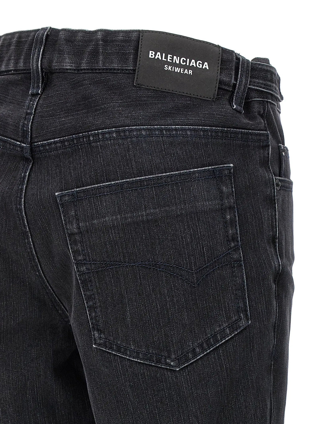 Balenciaga Black Cotton Flared Jeans