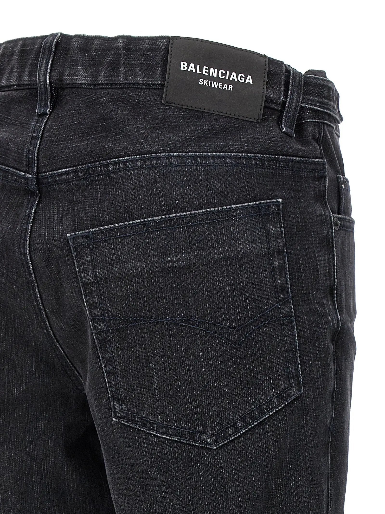 Balenciaga Black Cotton Flared Jeans