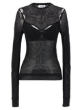 Off-White Black Viscose Tank Tops