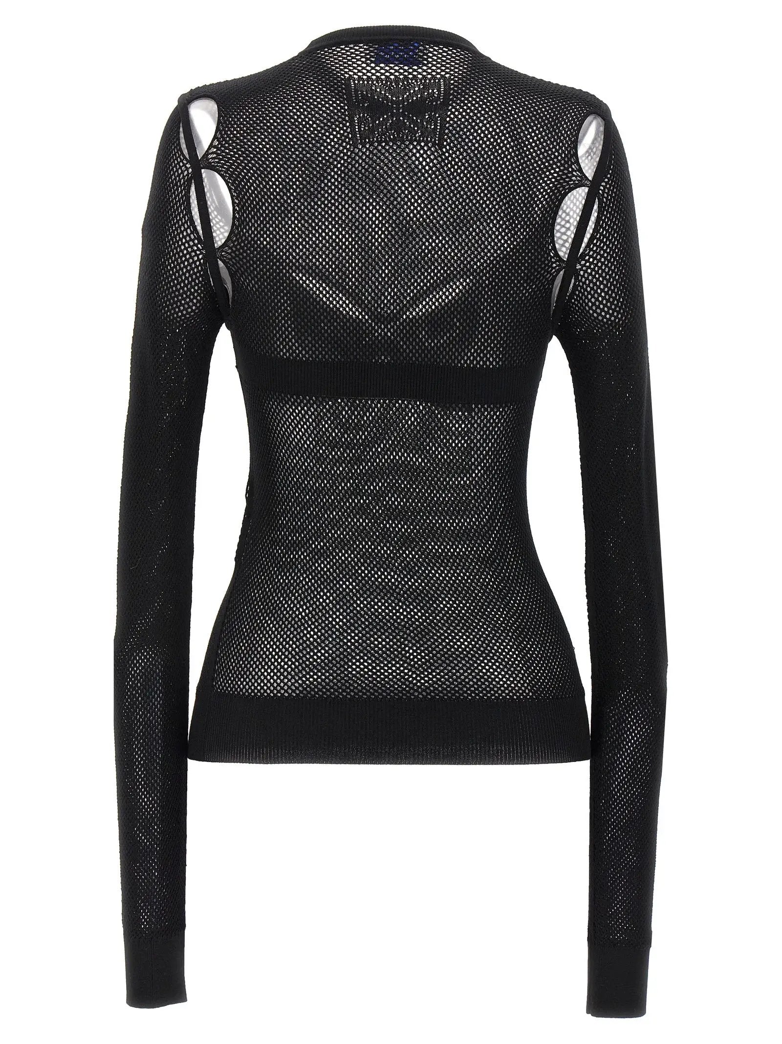 Off-White Black Viscose Tank Tops
