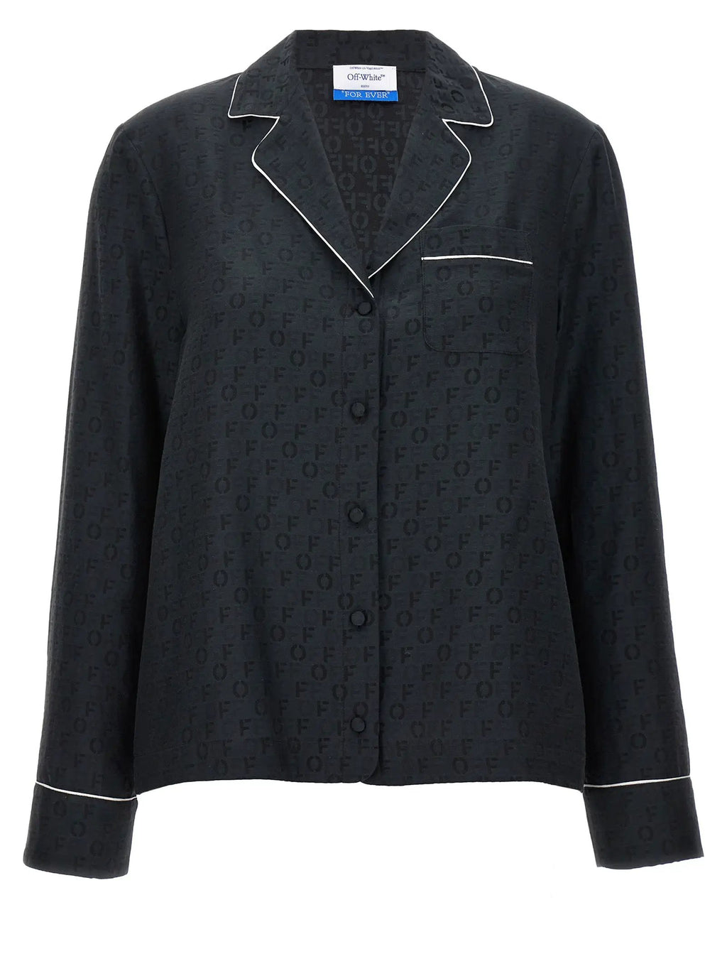 Off-White Black Silk Blouse