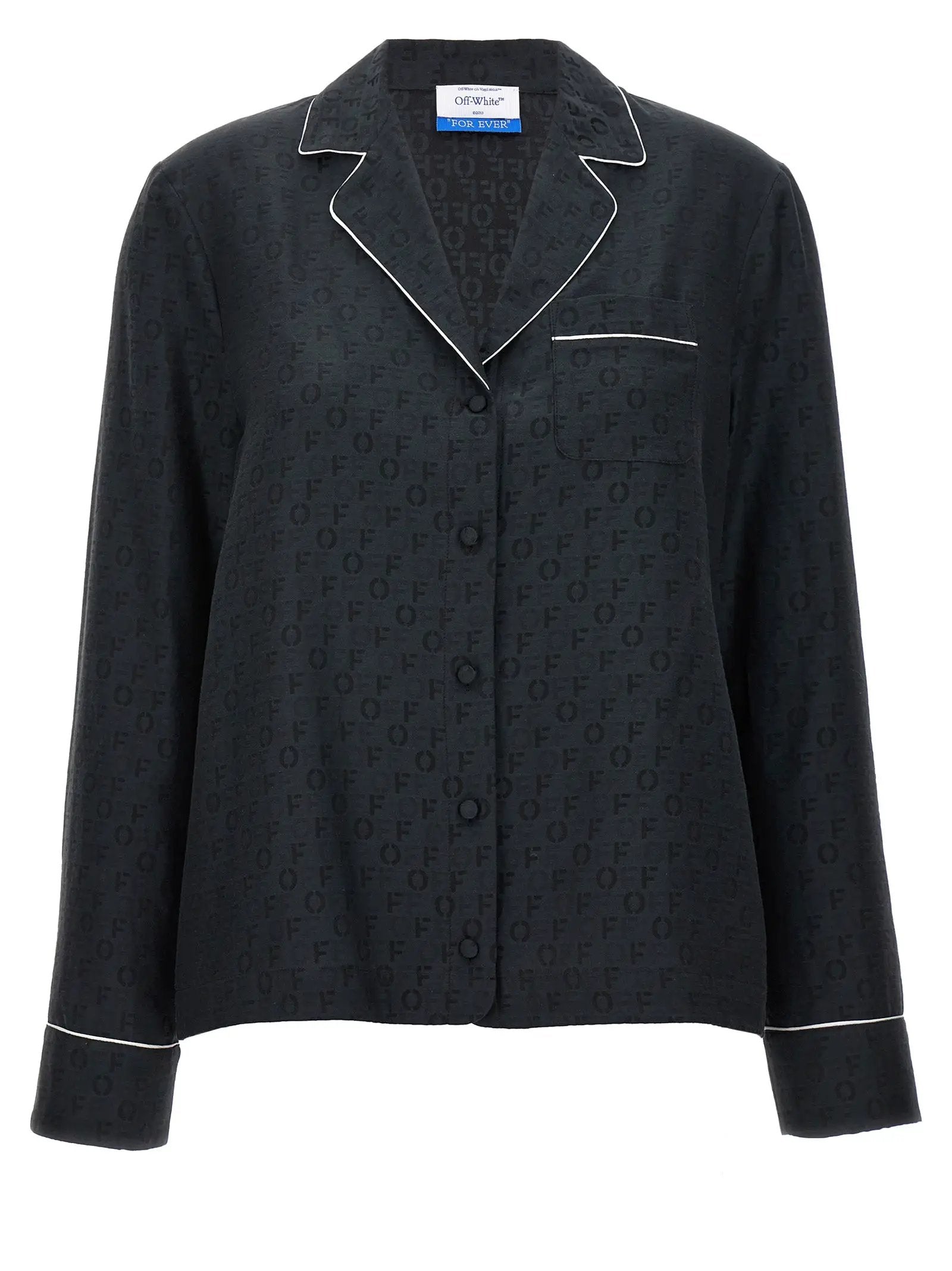 Off-White Black Silk Blouse