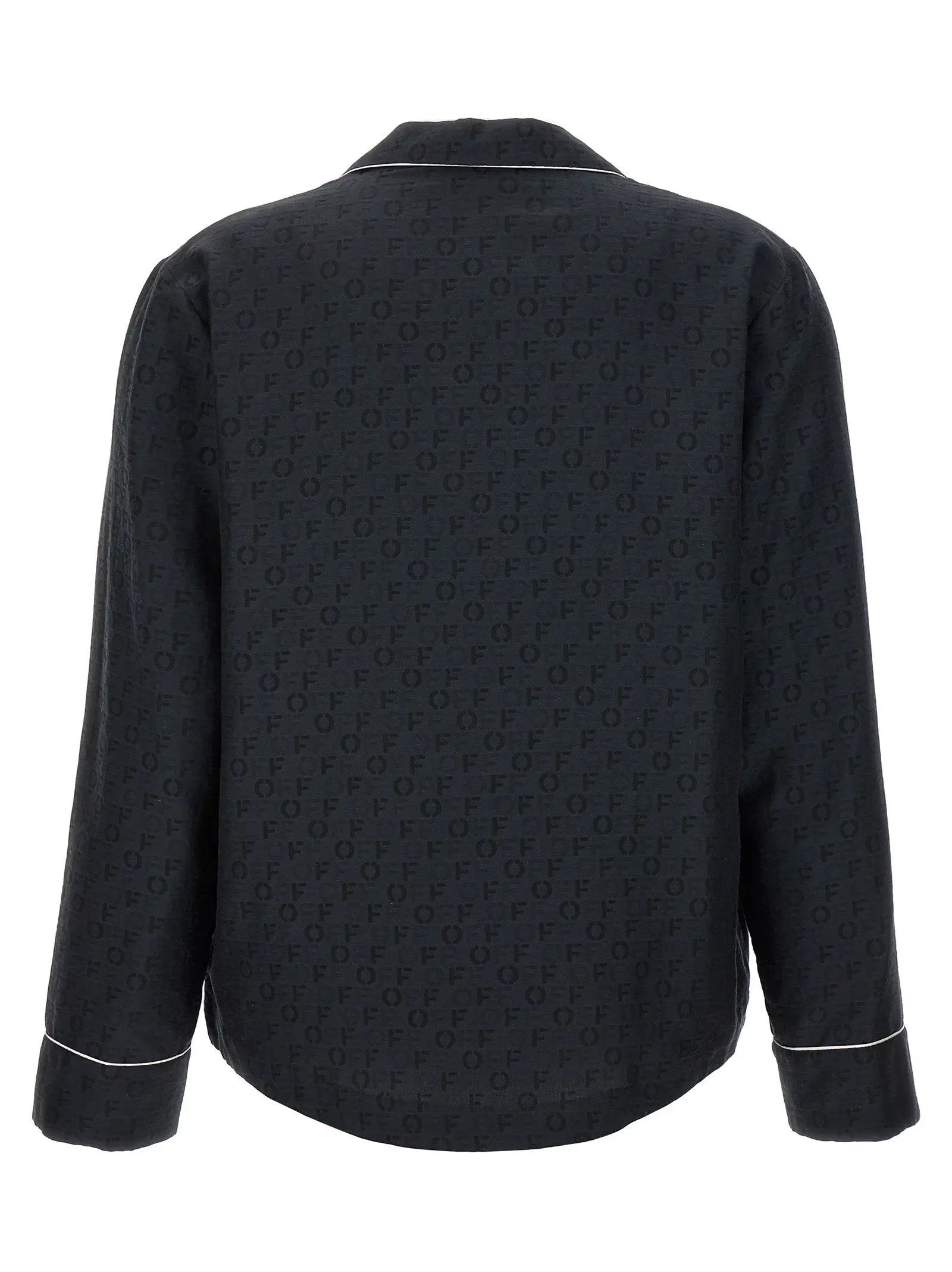Off-White Black Silk Blouse