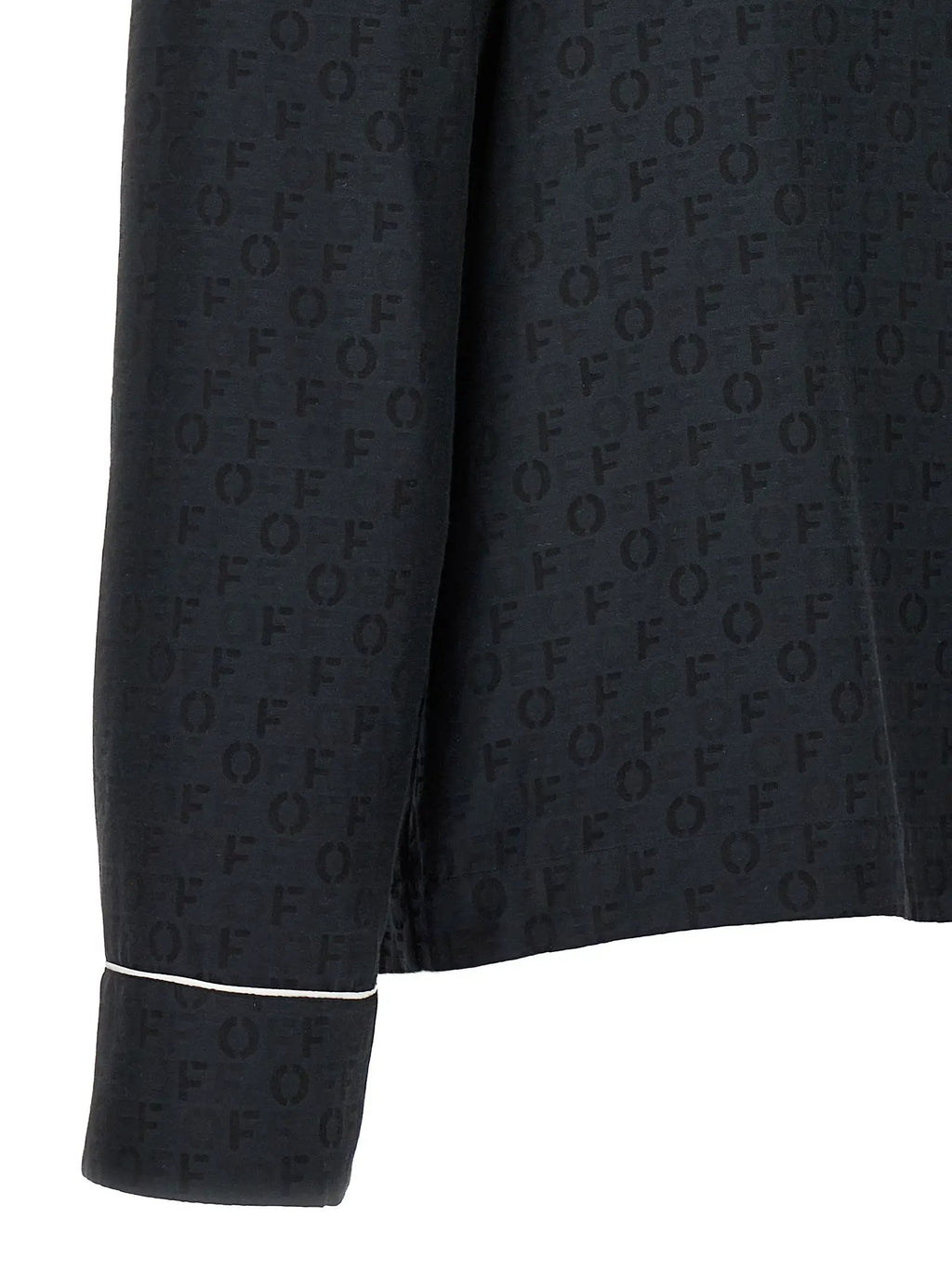 Off-White Black Silk Blouse