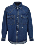 Palm Angels Blue Polyester Denim Jacket