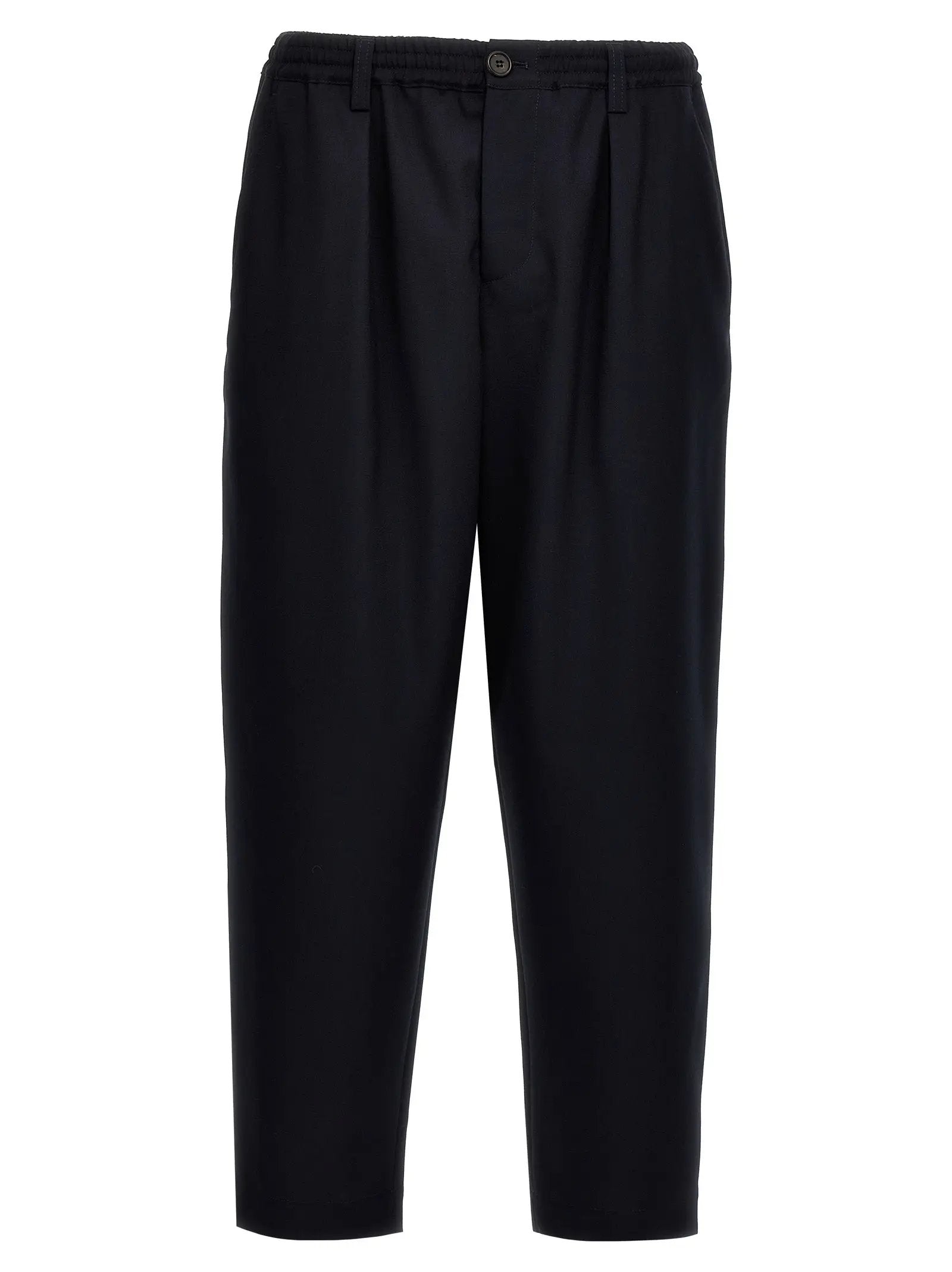 Marni Blue Virgin Wool Cropped Pants