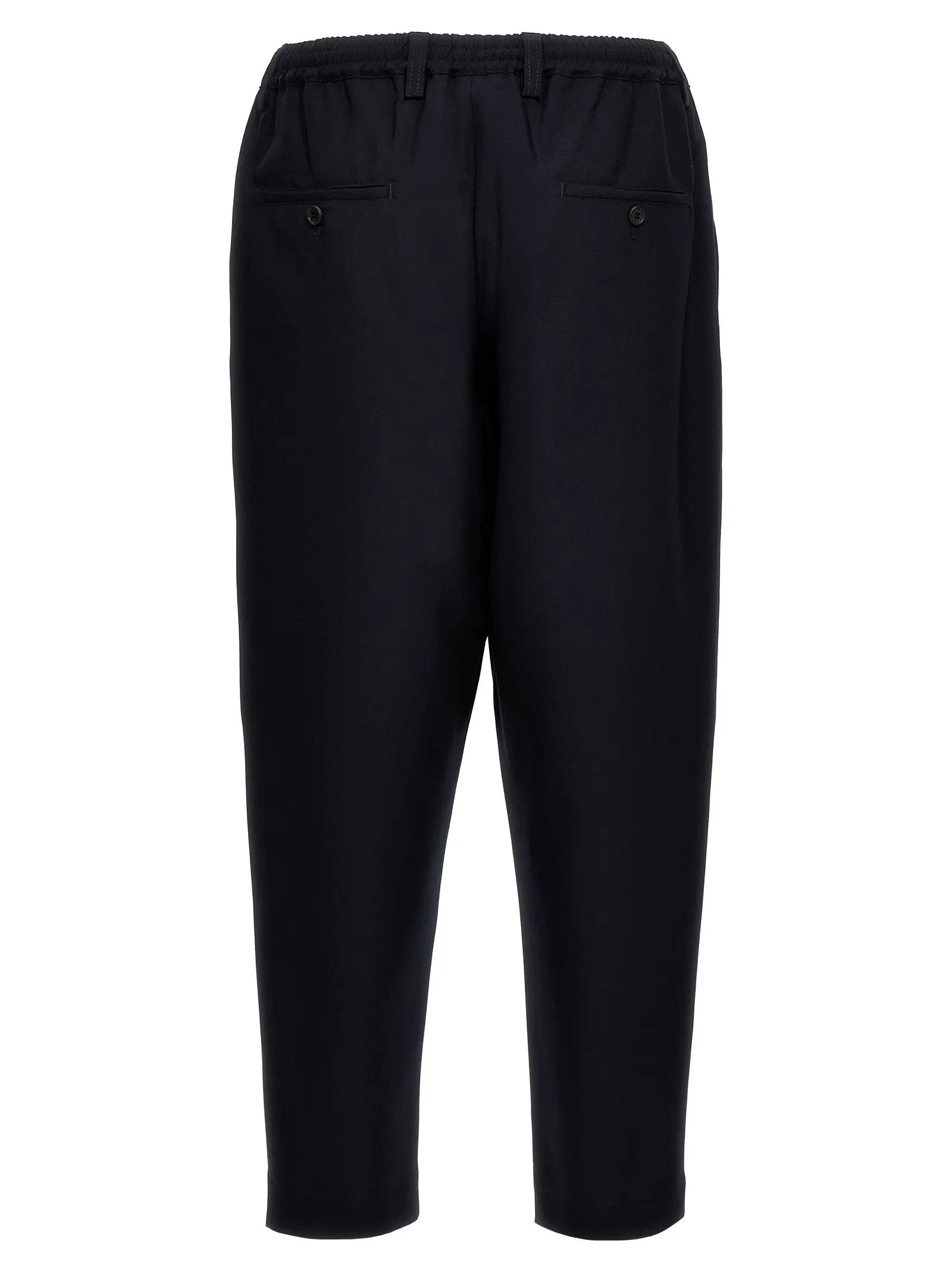 Marni Blue Virgin Wool Cropped Pants