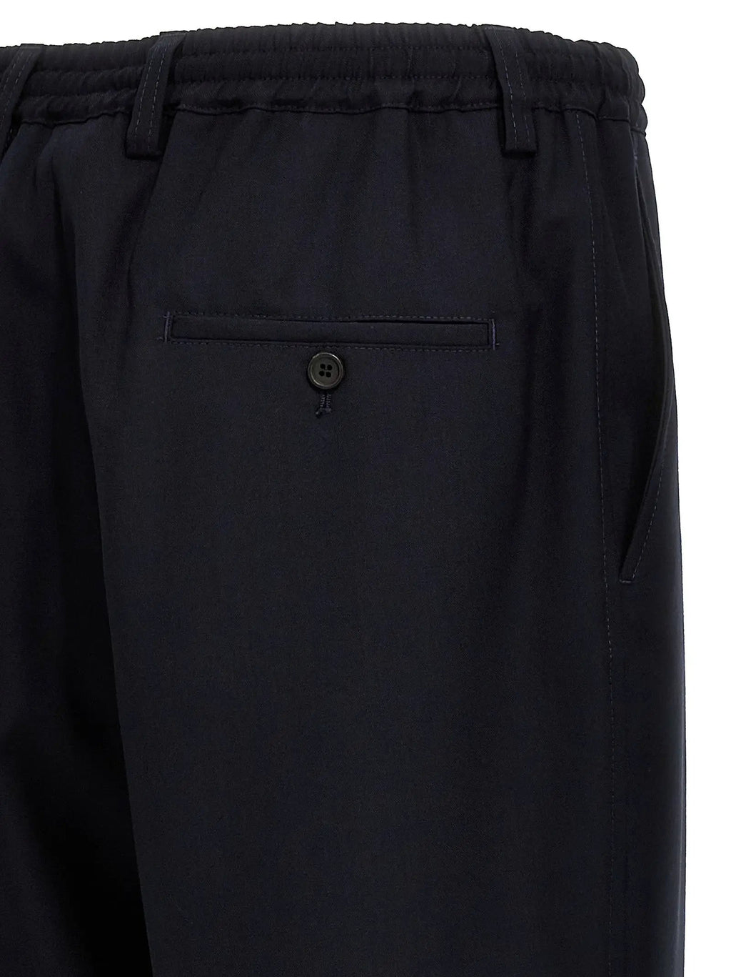 Marni Blue Virgin Wool Cropped Pants