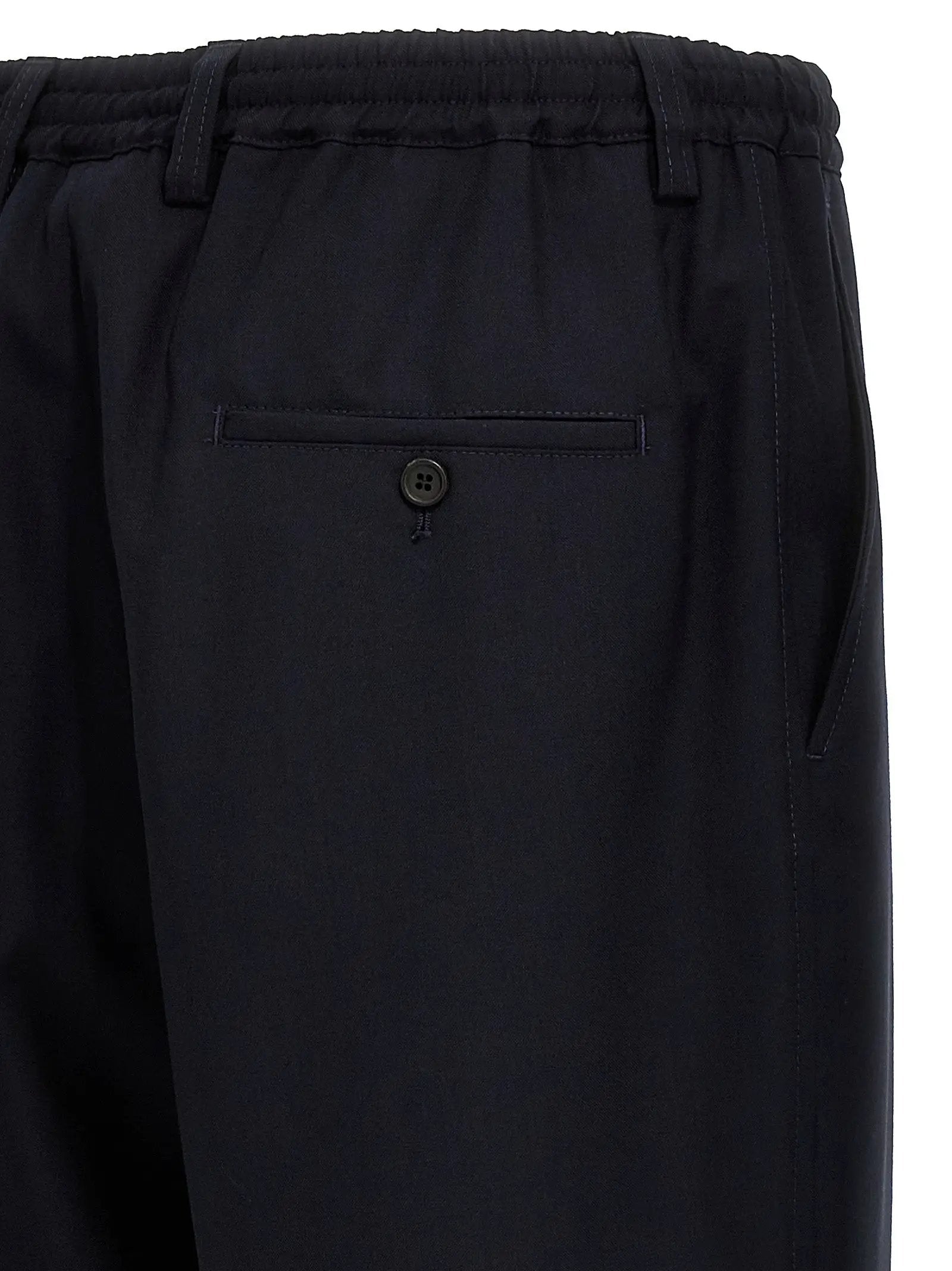 Marni Blue Virgin Wool Cropped Pants