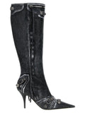 Balenciaga Black Lamb Leather Over The Knee