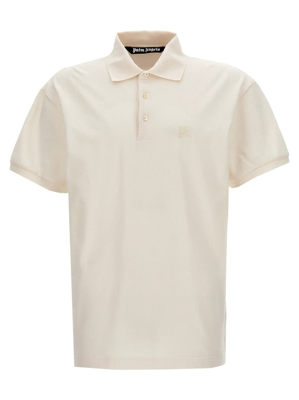 Palm Angels White Polyester Polo Shirt