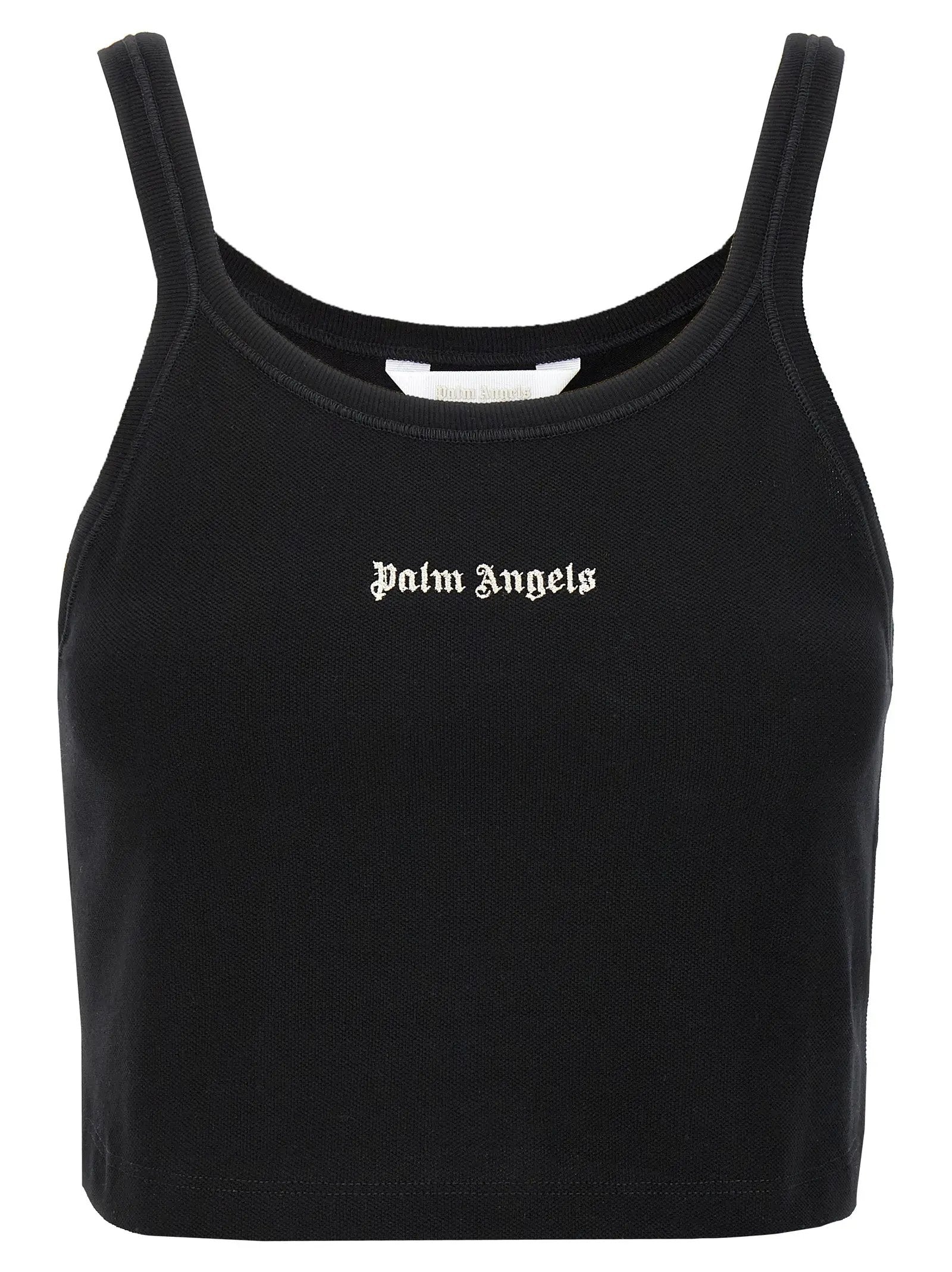 Palm Angels Bicolor Cotton Sport Bra