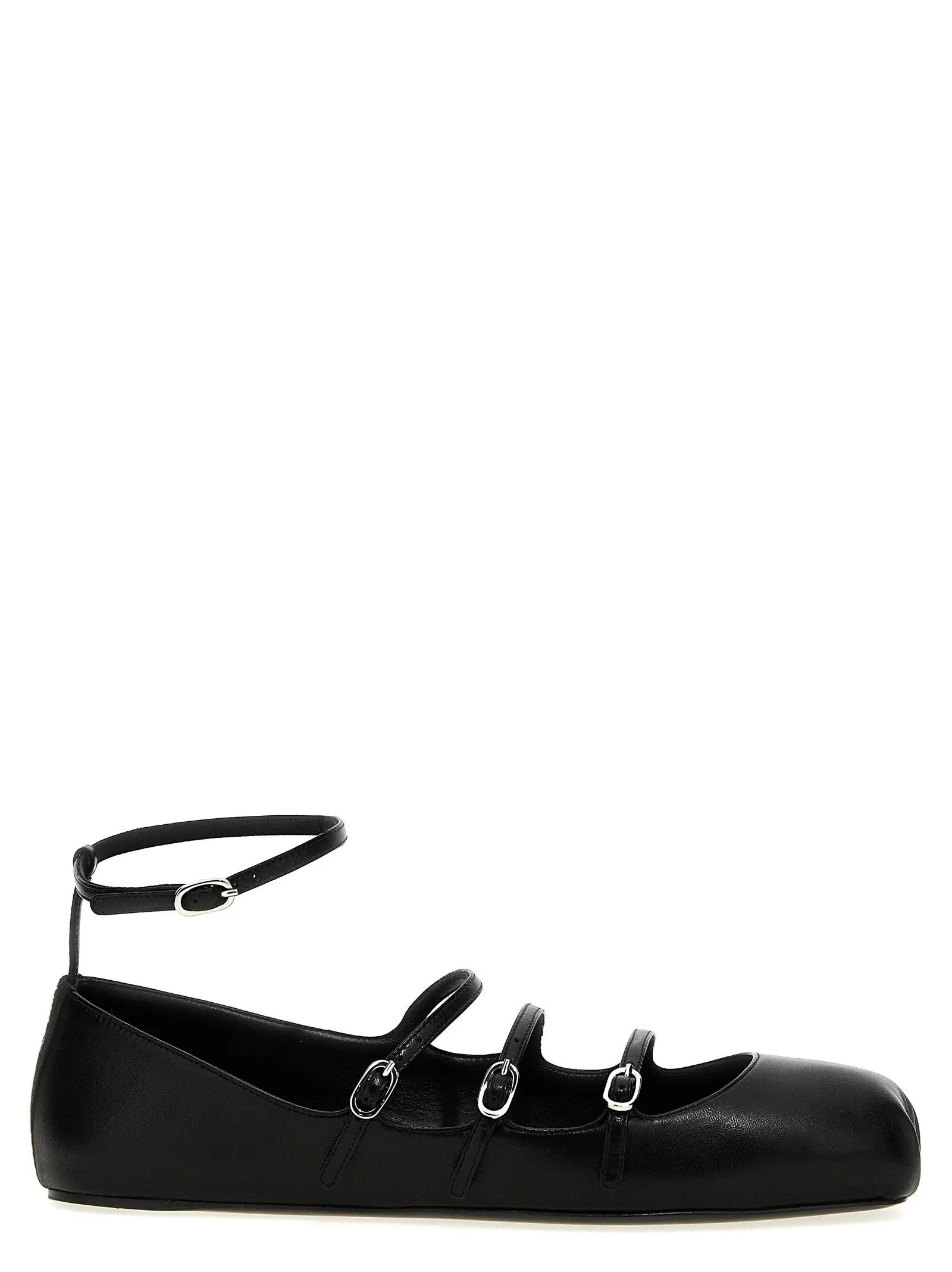 Alexander McQueen Black Calfskin Ballet Flats