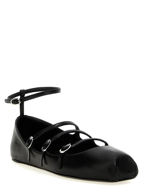Ballerines Alexander McQueen en cuir de veau noir