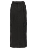 Armarium Black Cotton Mini Skirt