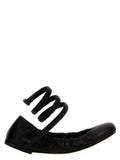 RENE CAOVILLA Black Lamb Leather Ballet Flats