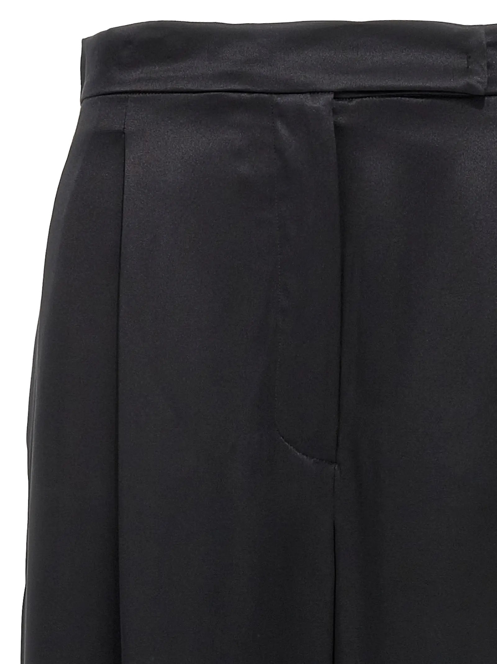 Max Mara Black Silk Casual Pants