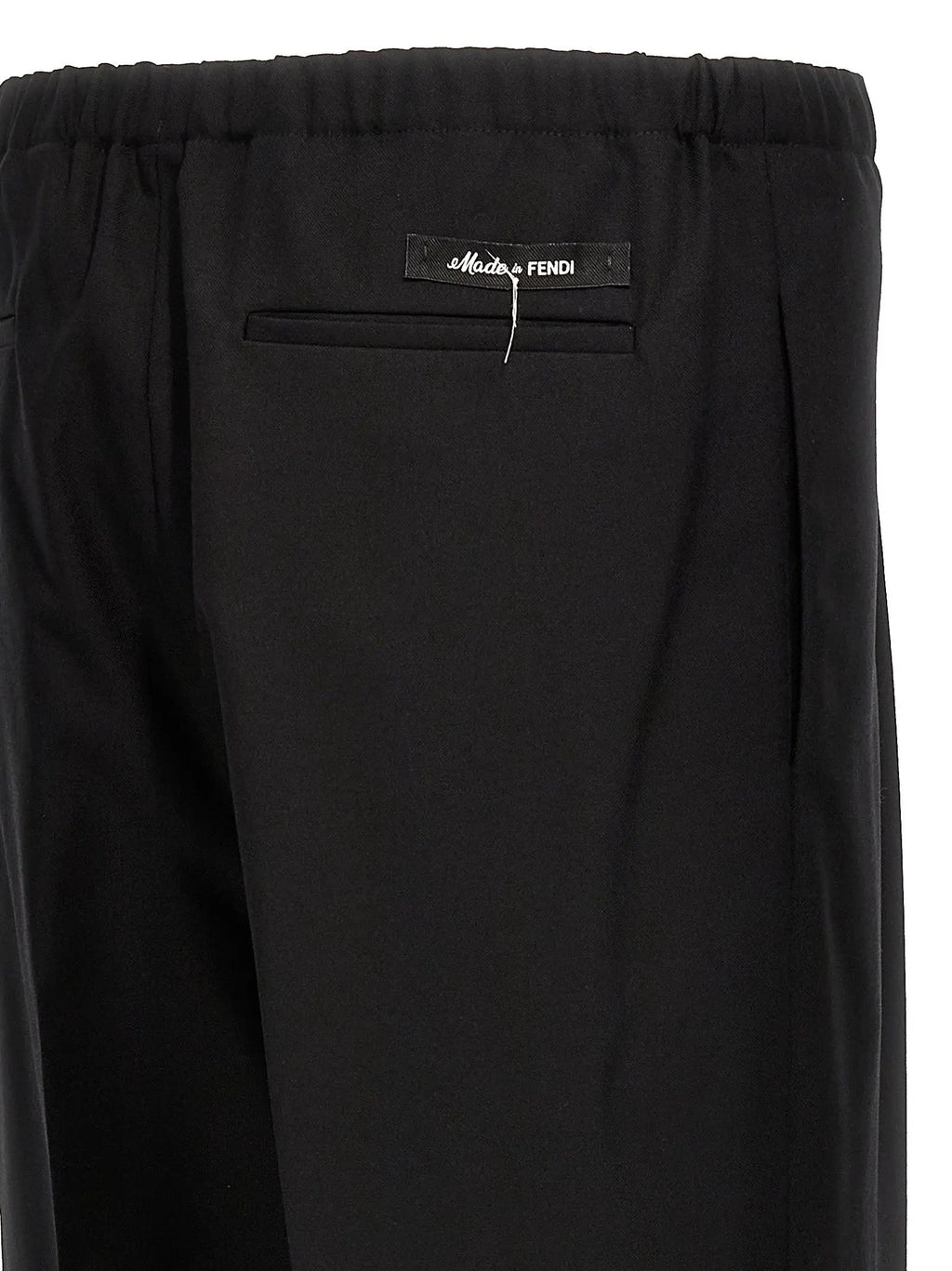 Fendi Black Virgin Wool Dress Pants