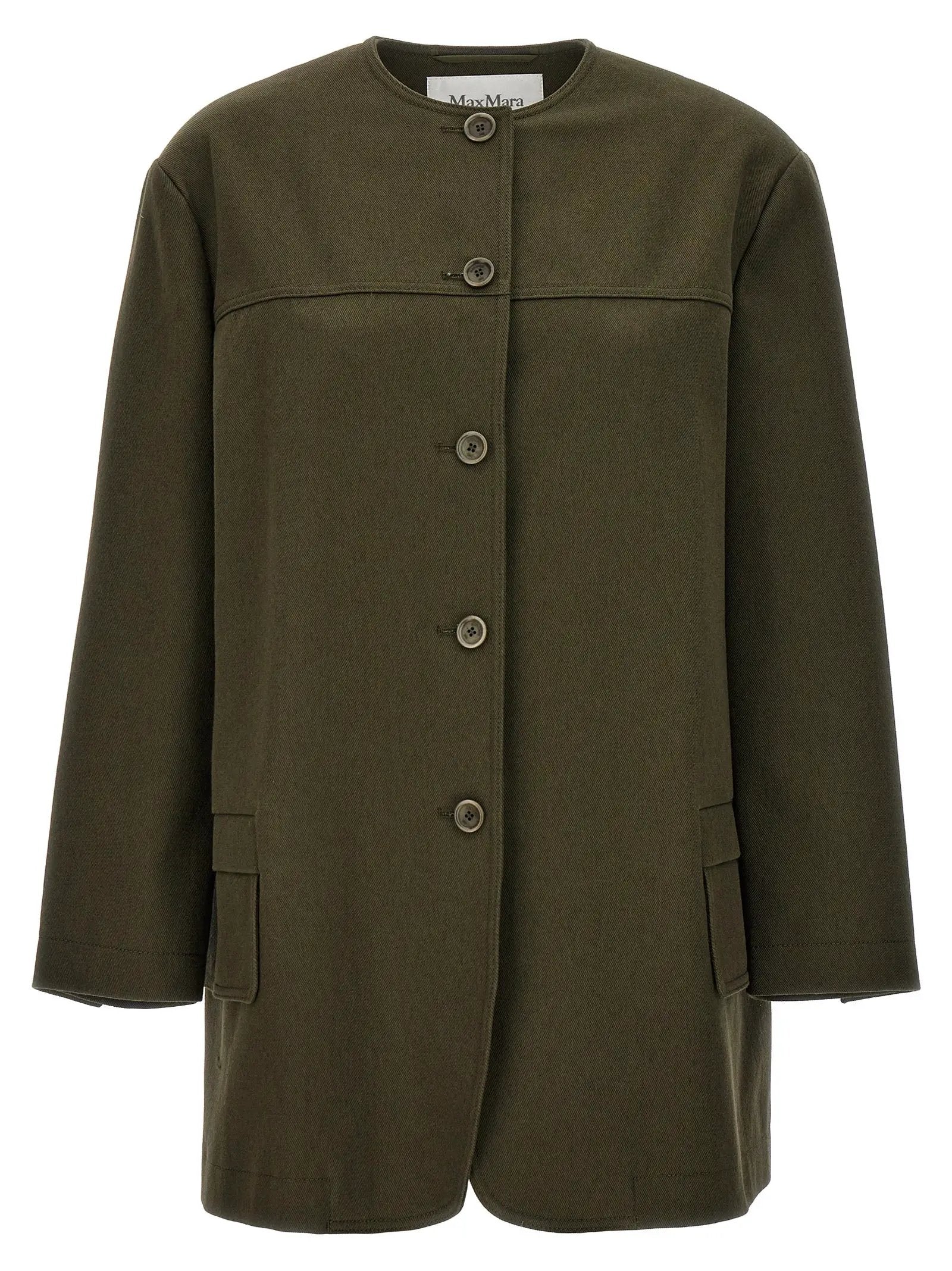 Max Mara Bicolor Cotton Full-Length Jacket