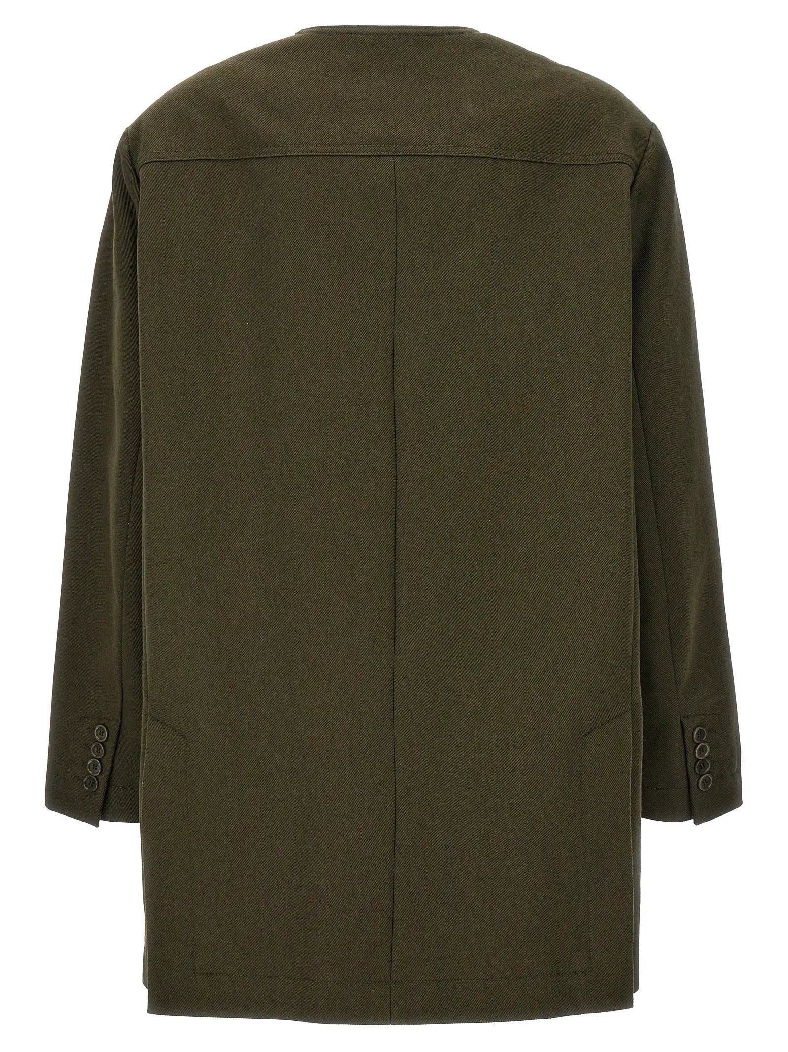 Max Mara Bicolor Cotton Full-Length Jacket