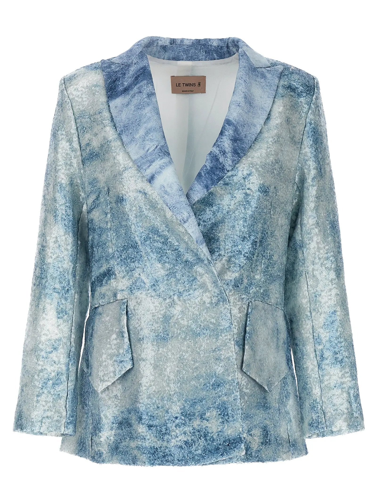 LE TWINS Blue Polyester Blazer