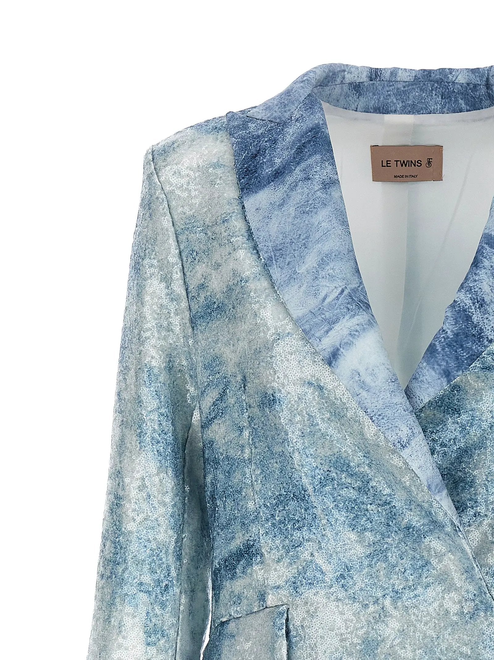 LE TWINS Blue Polyester Blazer