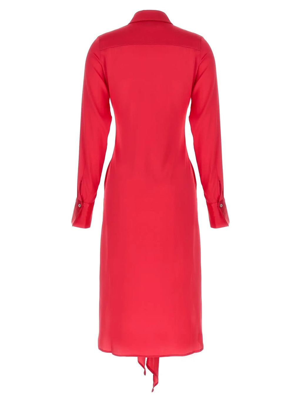 LE TWINS Fuchsia Silk Long Dress