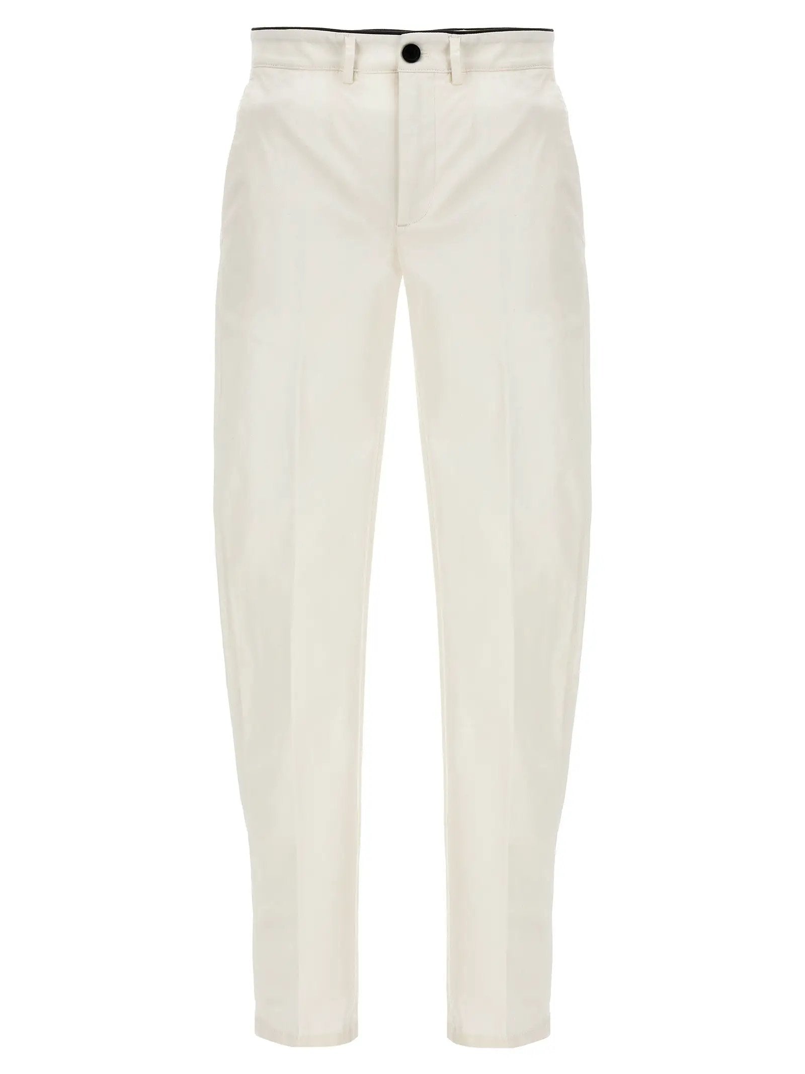 Department 5 White Cotton Casual Pants