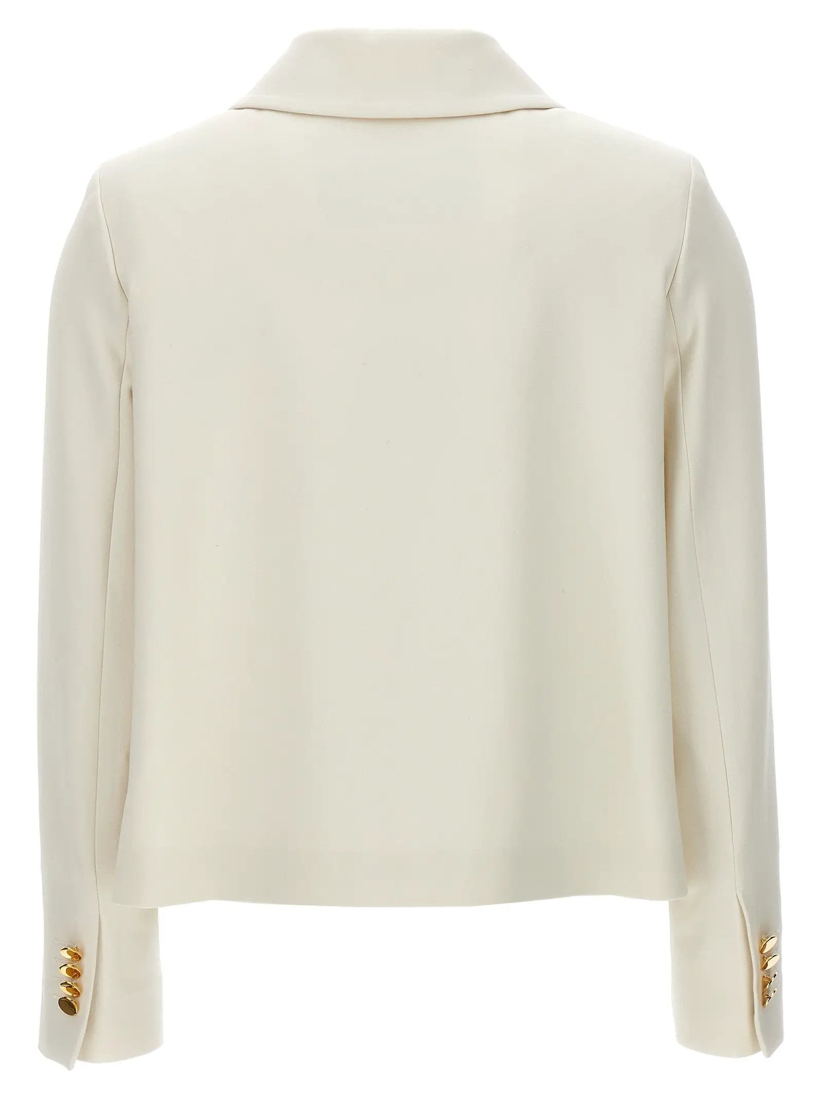 Kiton White Virgin Wool Full-Length Jacket