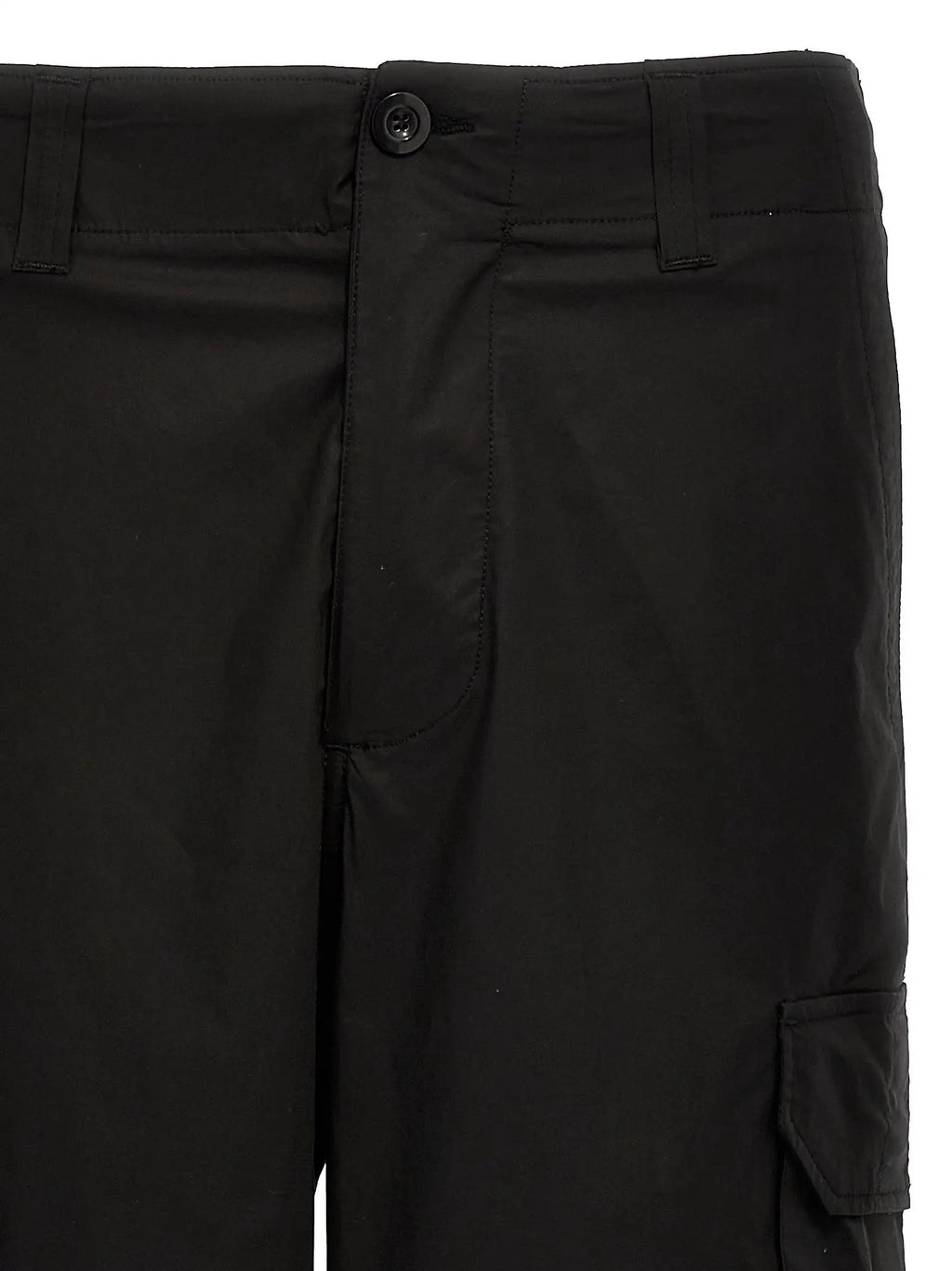 Department 5 Black Cotton Cargo Pants