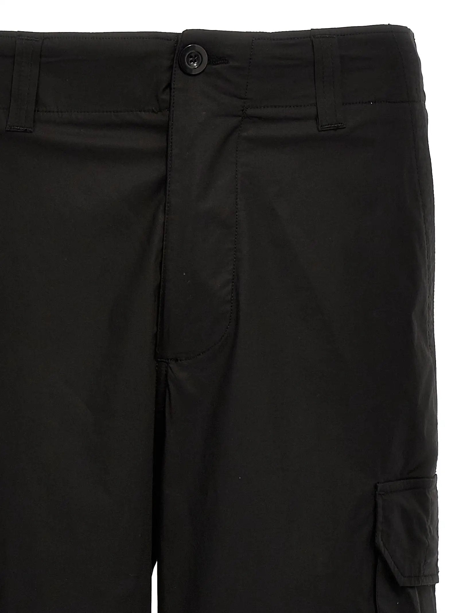 Department 5 Black Cotton Cargo Pants
