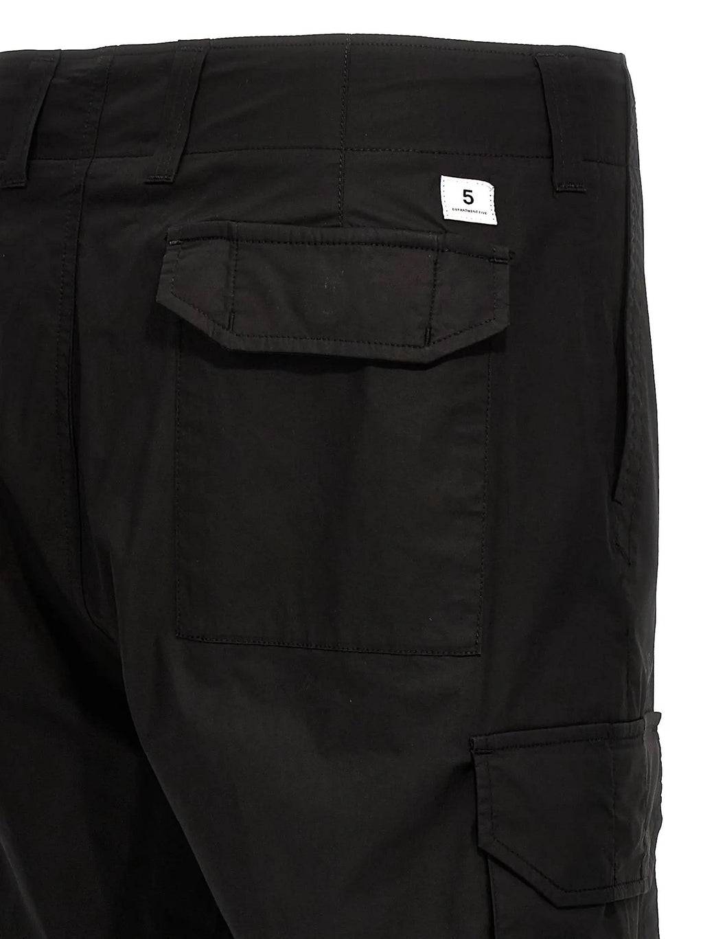 Department 5 Black Cotton Cargo Pants
