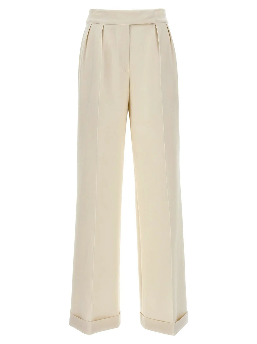 Kiton White Virgin Wool Casual Pants