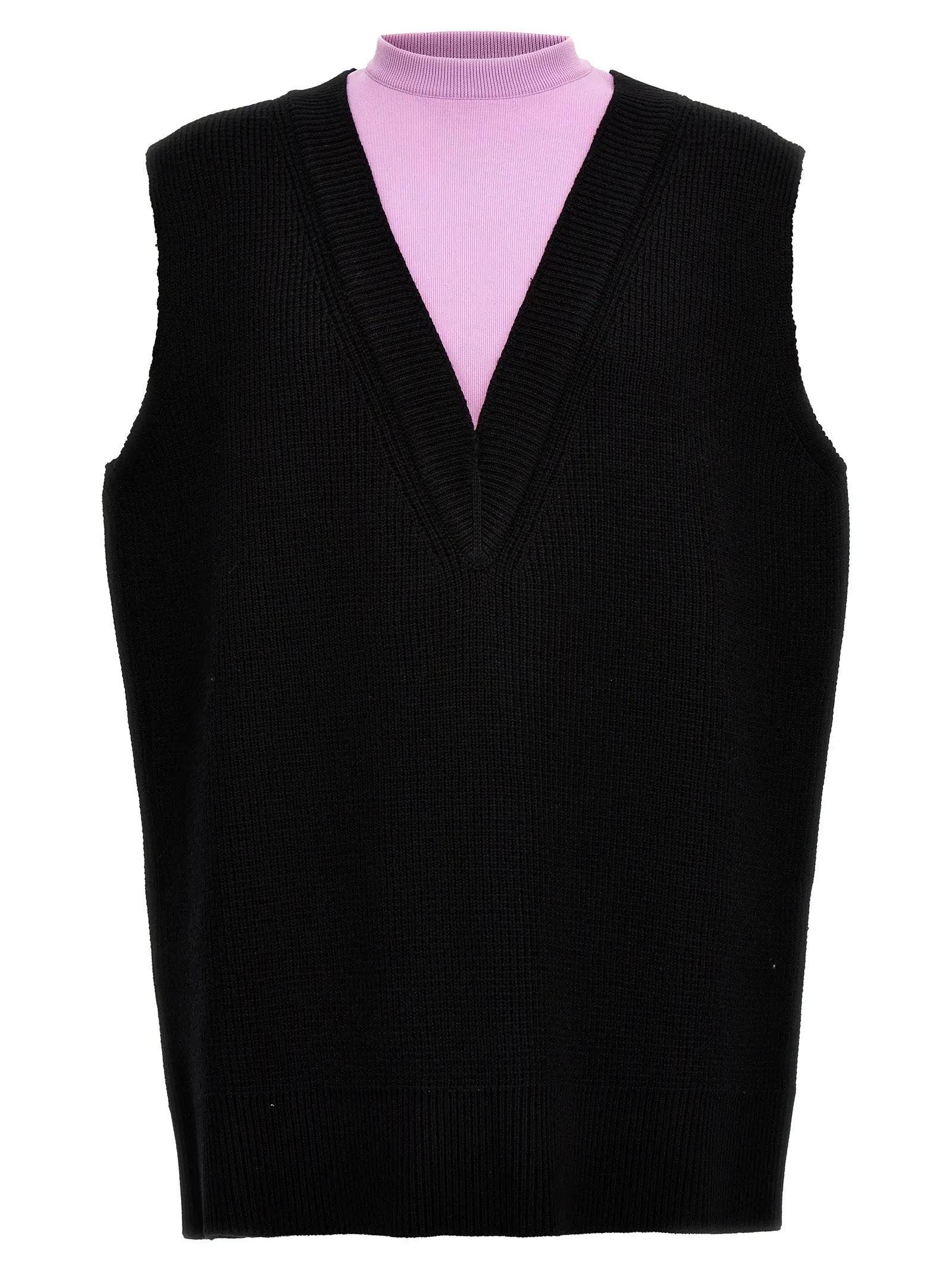 Jil Sander Multicolor Wool Sleeveles Sweater