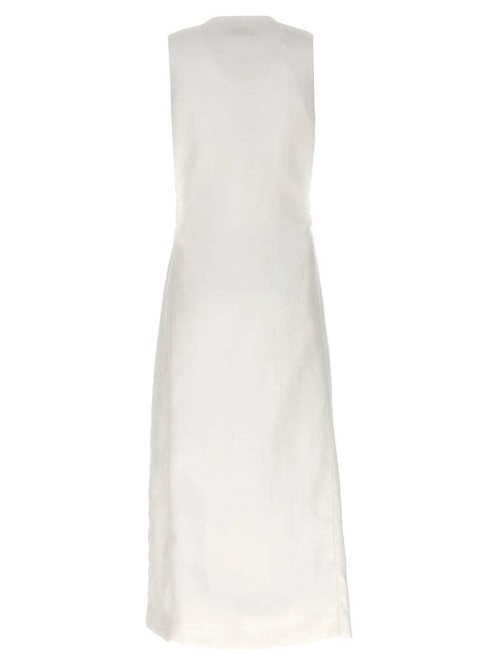 Max Mara White Flax Sleeveless Jacket